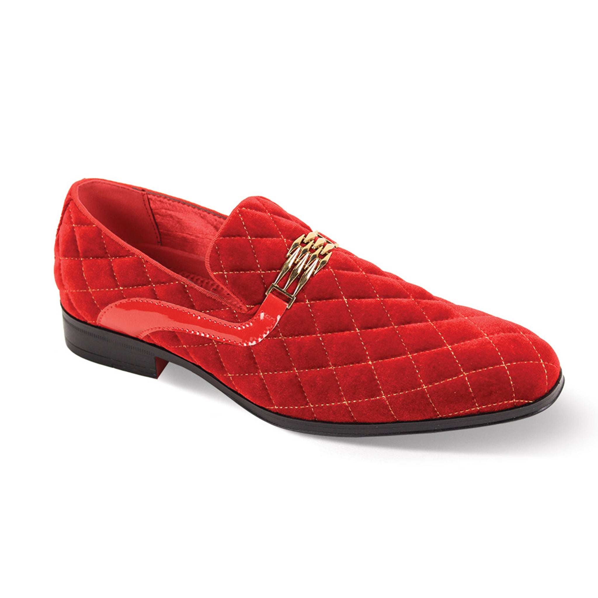 Red Velvet Fashion Loafers D&K SUIT DISCOUNTERS Red Velvet Fashion Loafers D&K SUIT DISCOUNTERS