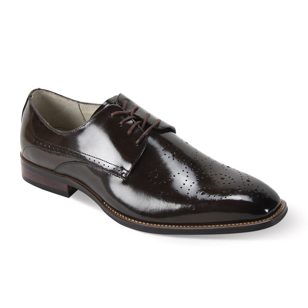 Giovanni Brown Leather Oxford Shoe