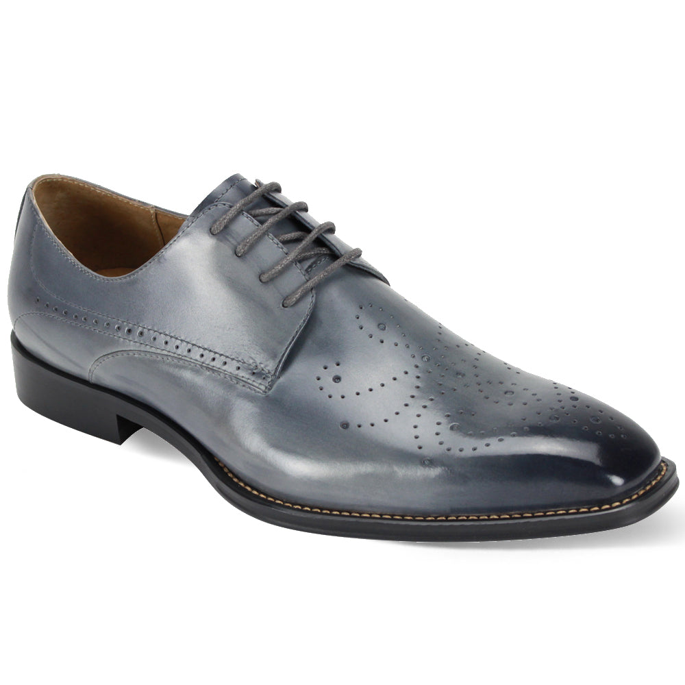 Giovanni Grey Leather Oxford Shoe Giovanni Grey Leather Oxford Shoe