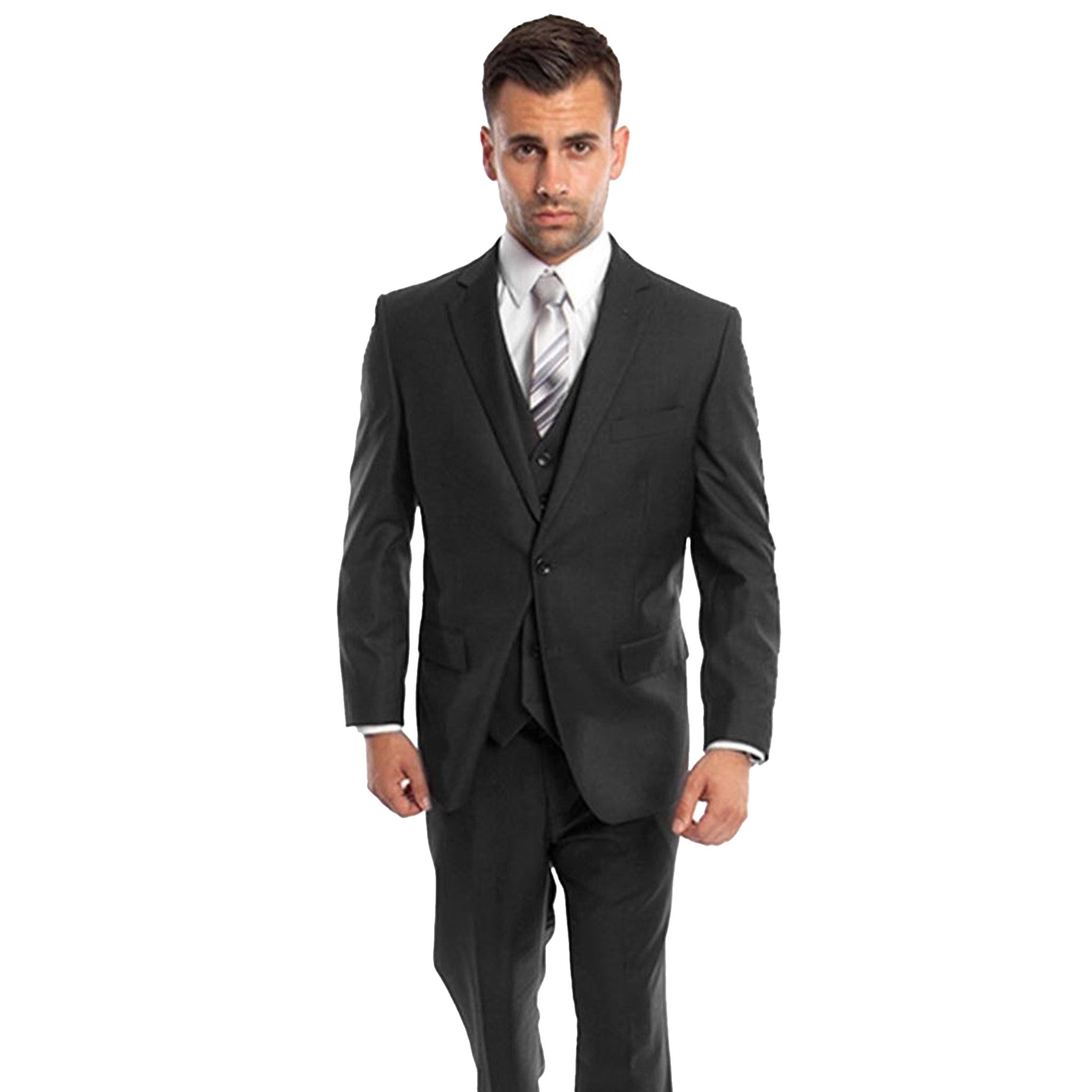 Slim Fit Black 3pc Suit
