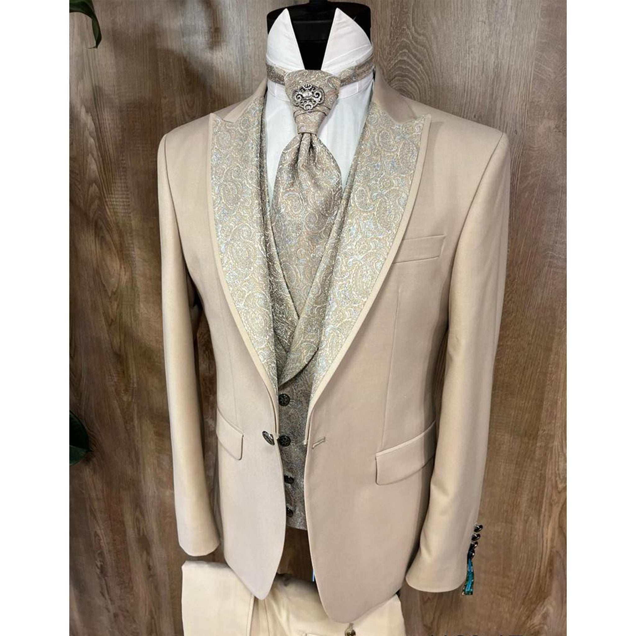 Quesste Beige Fashion Tuxedo for Men | Stylish Formal Attire at DNK Mobile USA 38R/32w Quesste Beige Fashion Tuxedo for Men | Stylish Formal Attire at DNK Mobile USA 38R/32w