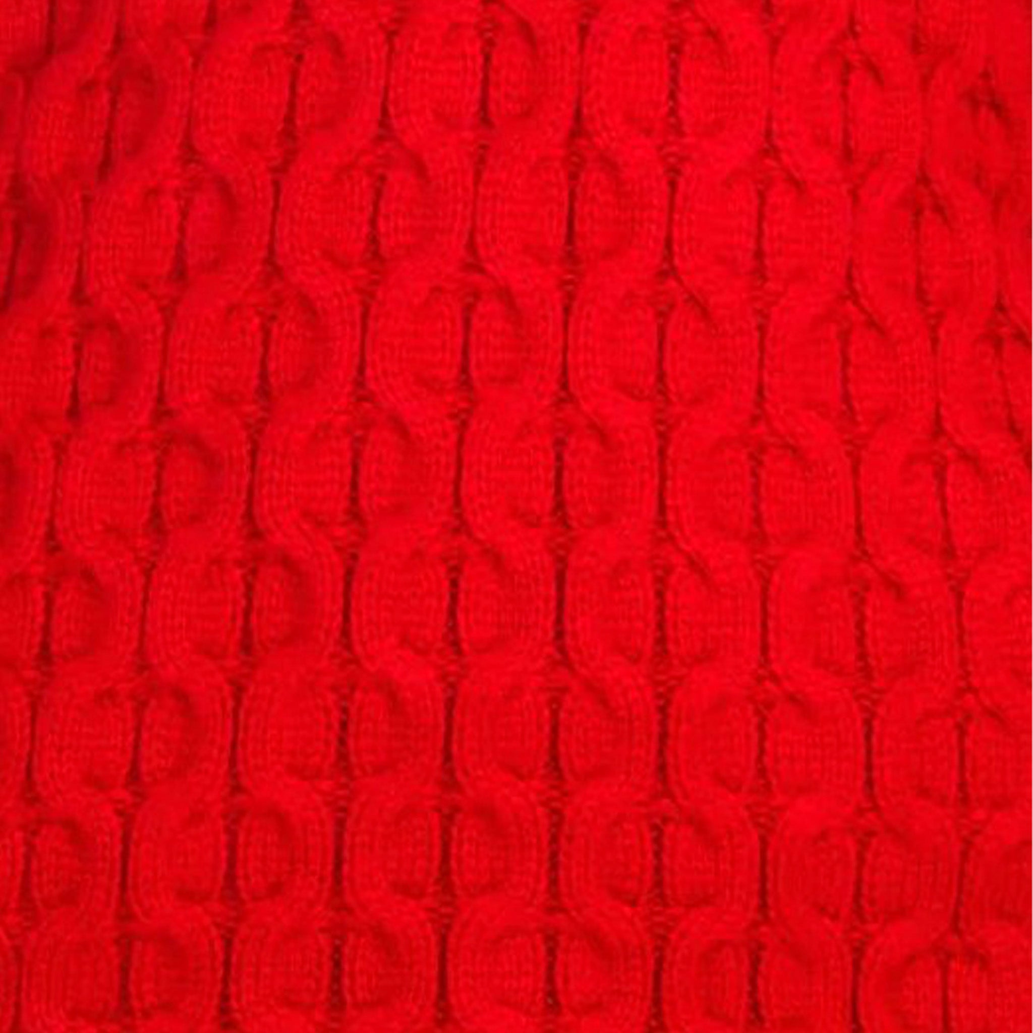 Red Cowl Neck Men's Sweater
