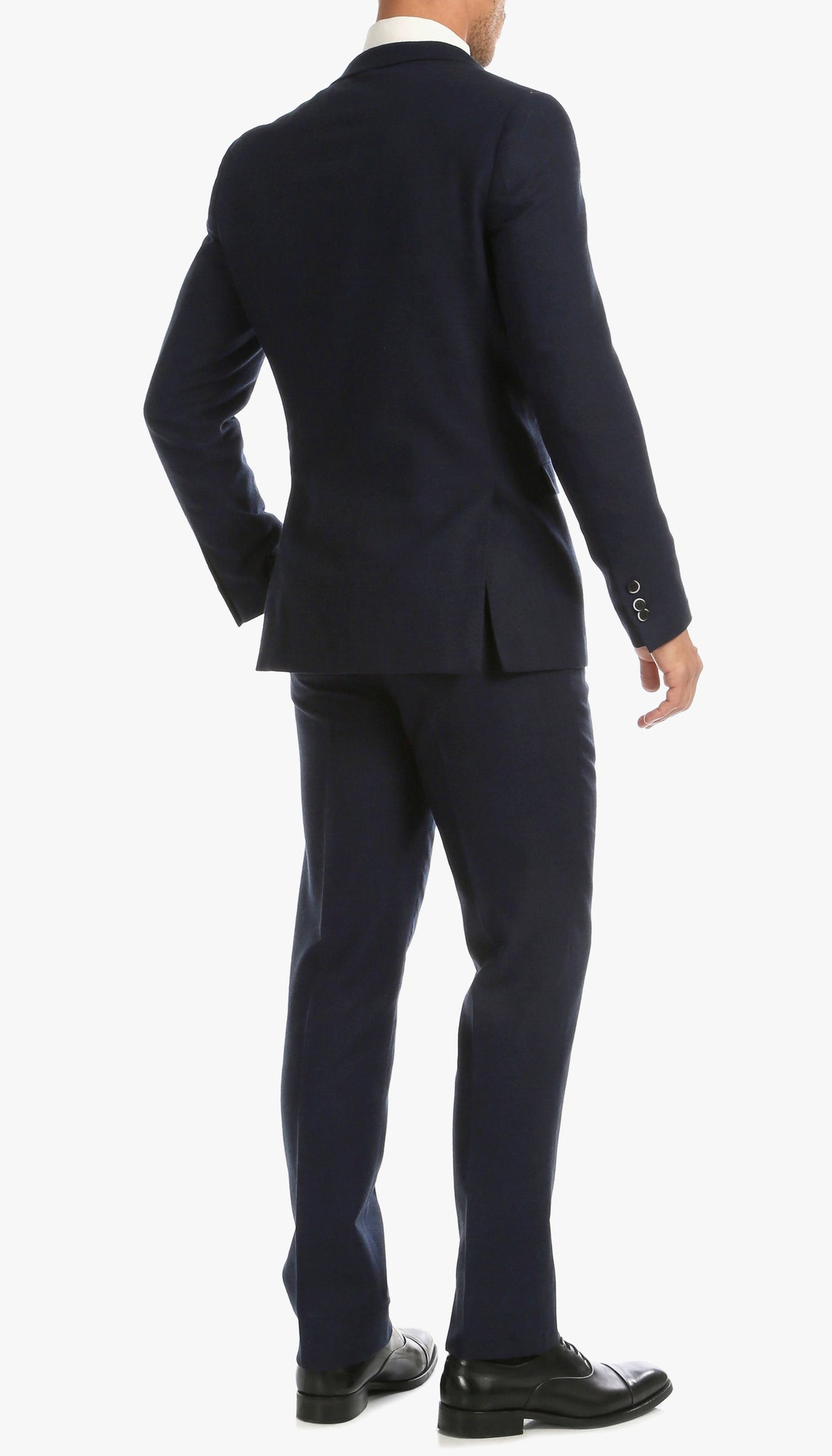 Bradford Navy Slim Fit Tweed 3pc Suit