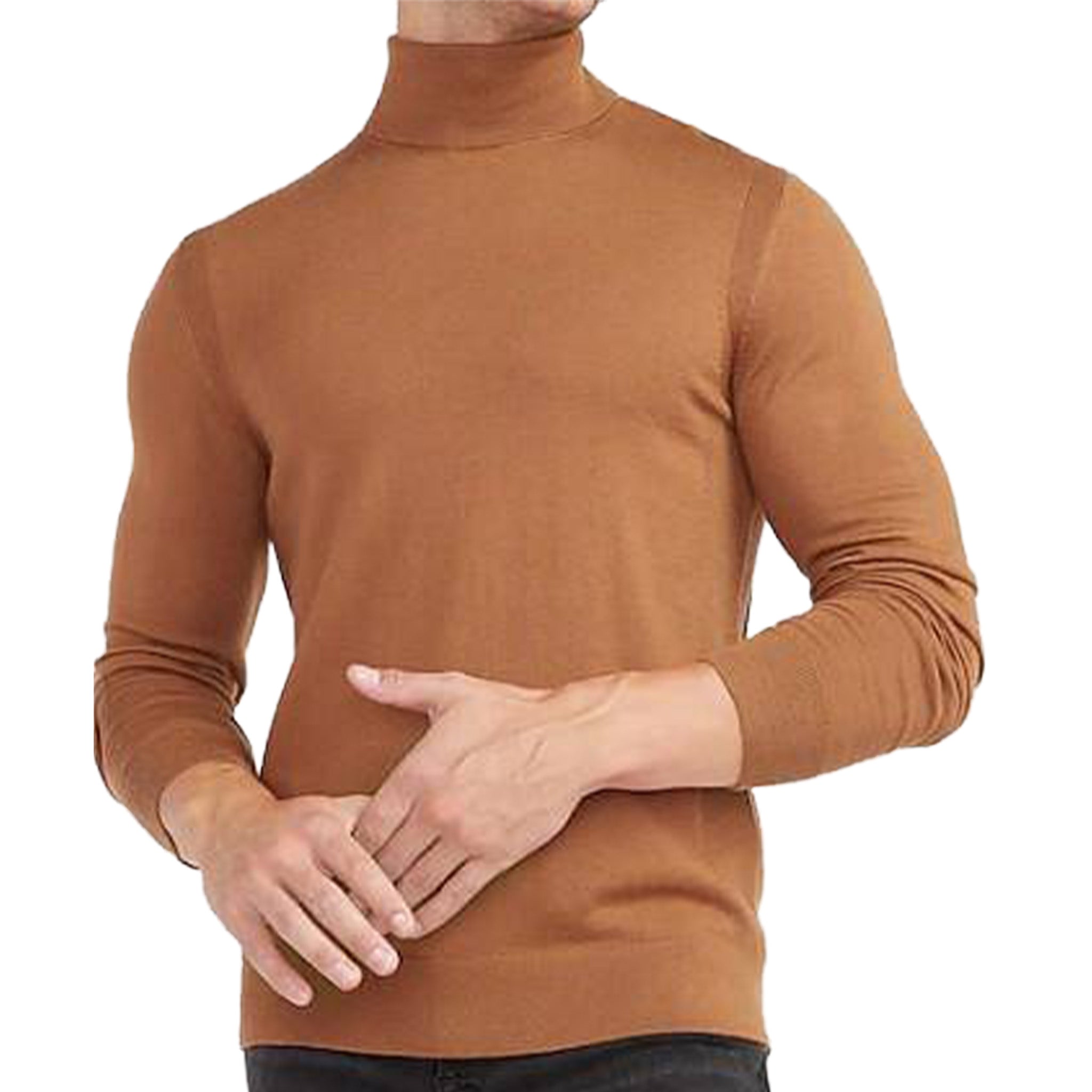 Men's Rust Turtle Neck Sweater