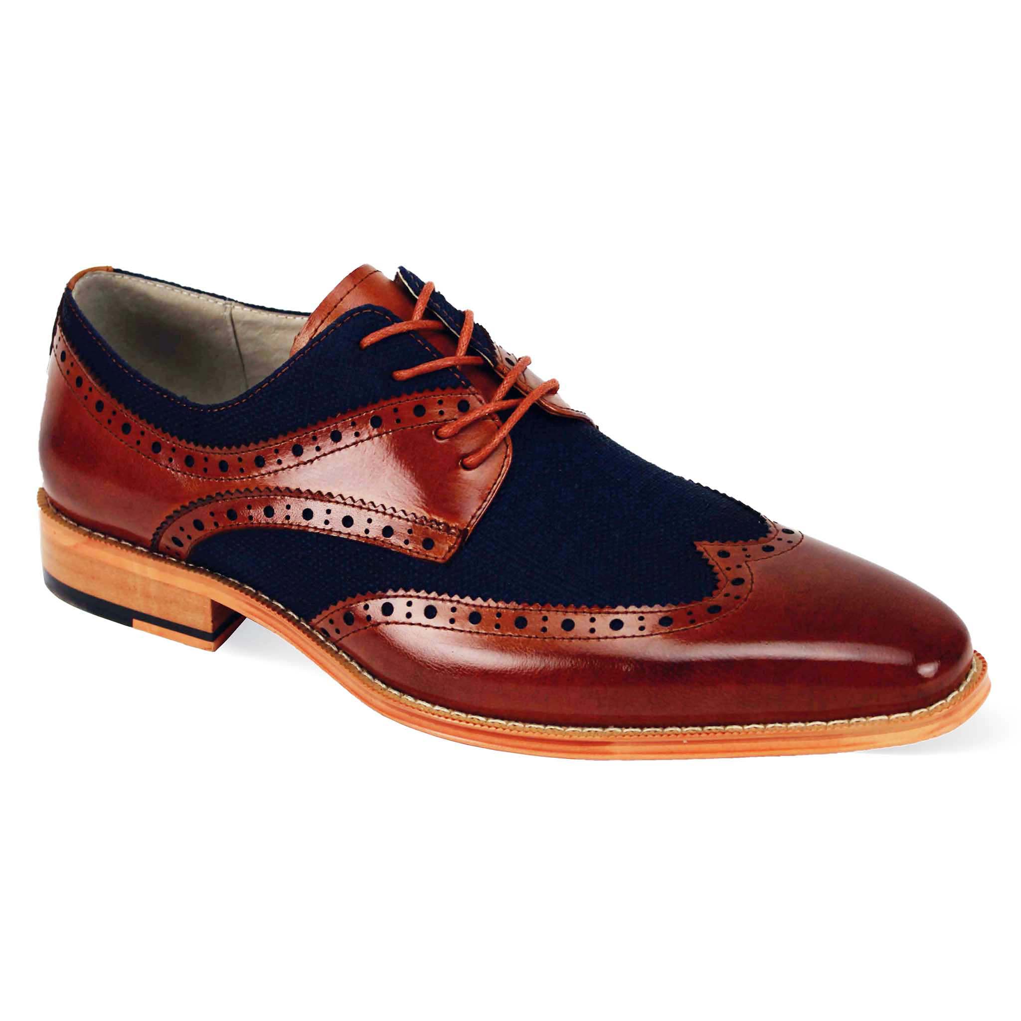 Giovanni Cognac Linen Wingtip Shoe | Timeless Style with a Modern Twist at DNK Mobile D&K SUIT DISCOUNTERS Giovanni Cognac Linen Wingtip Shoe | Timeless Style with a Modern Twist at DNK Mobile D&K SUIT DISCOUNTERS