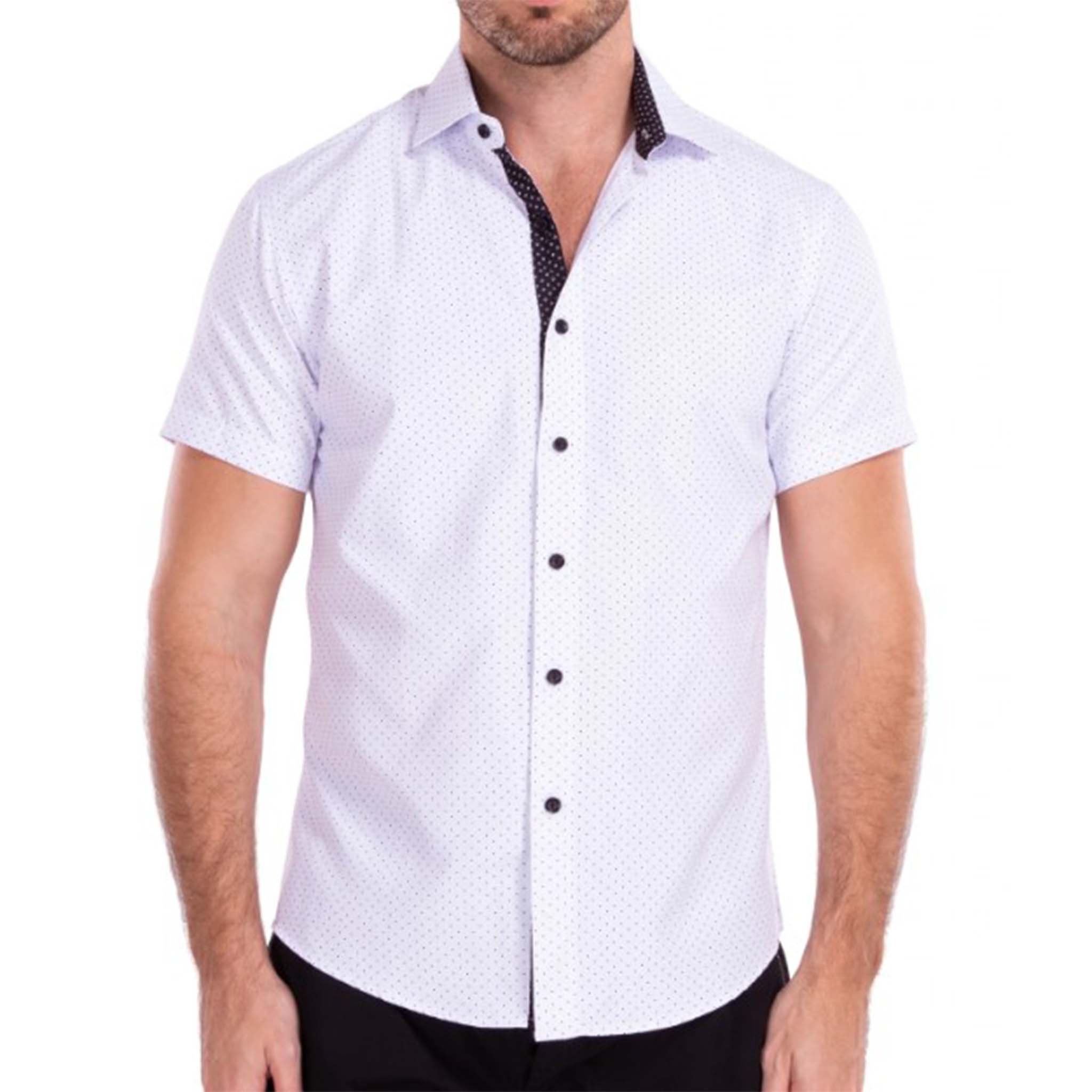 mens polka dot dress shirt White Polka Dot Button-Down | Classic Charm Meets Contemporary Style