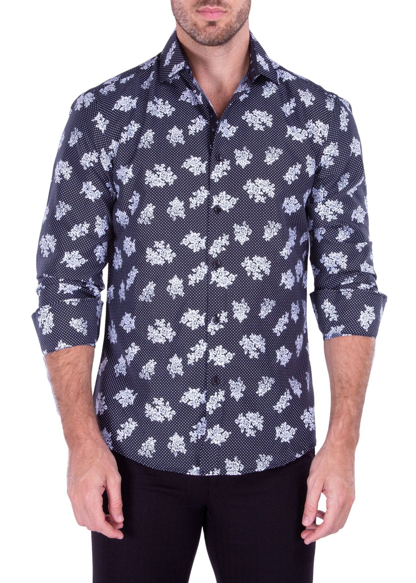 Black Paisley Print Men's Shirt | Elevate Your Style with Timeless Charm - DNK Mobile Black / X-Large Black Paisley Print Men's Shirt | Elevate Your Style with Timeless Charm - DNK Mobile Black / X-Large