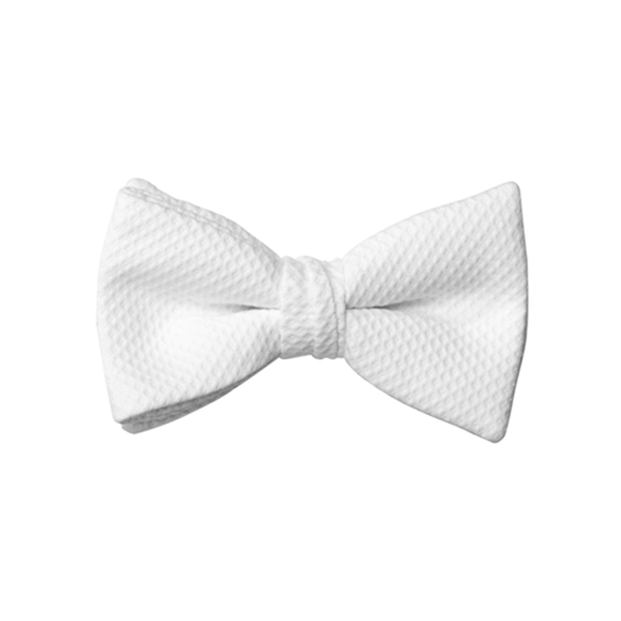 White Pique Bow Tie (pre-tied)