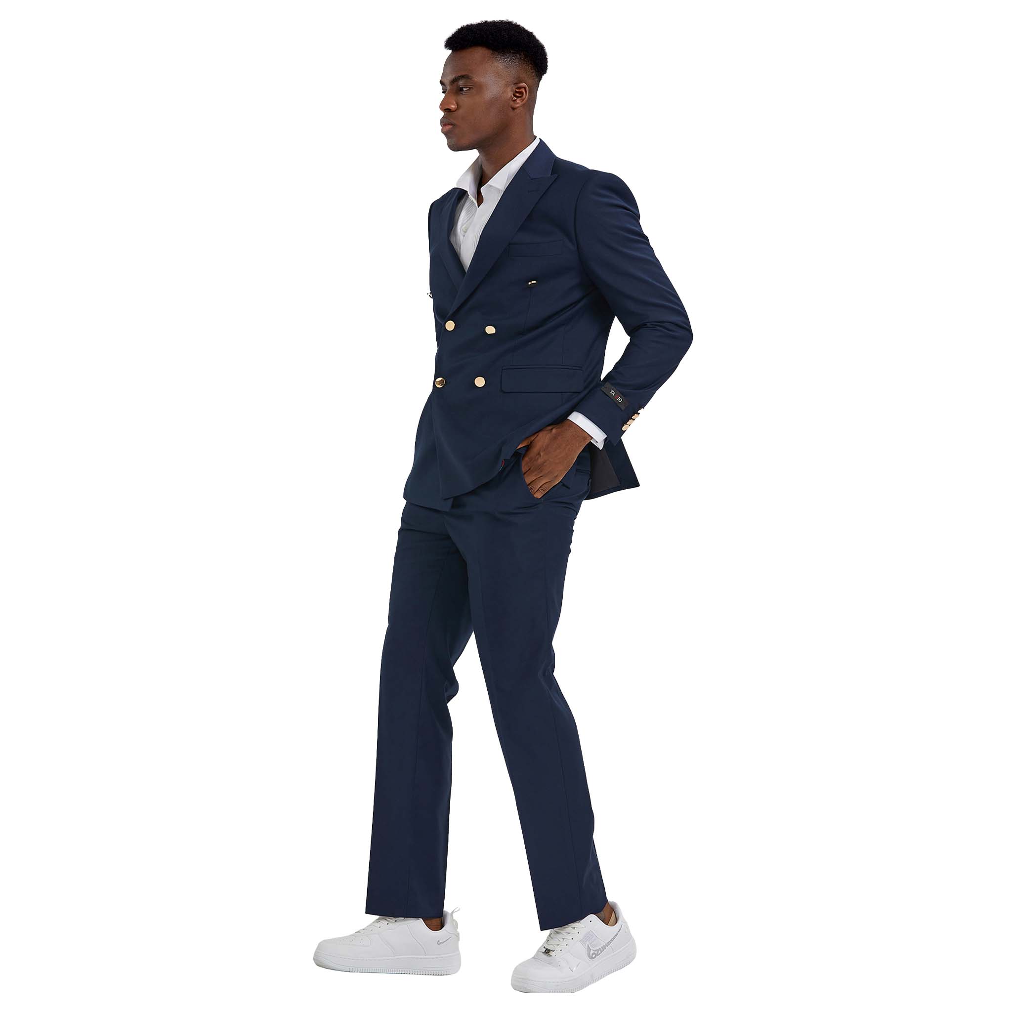 Tazio Slim Fit Navy D.B. Suit