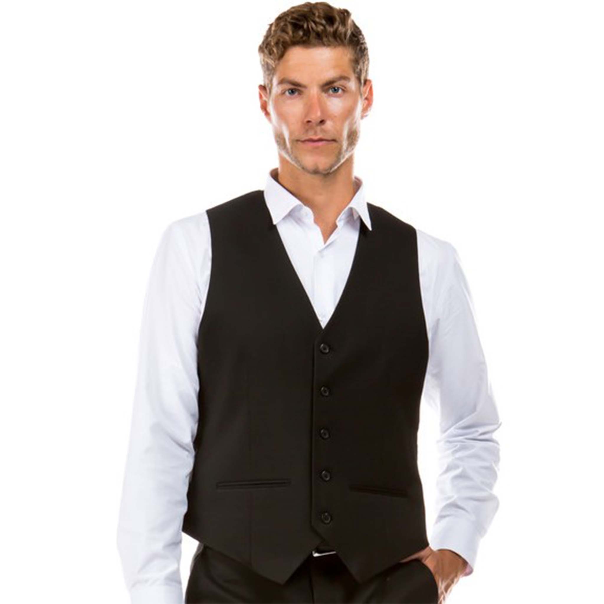 Men's Black Modern Fit Suit Vest
