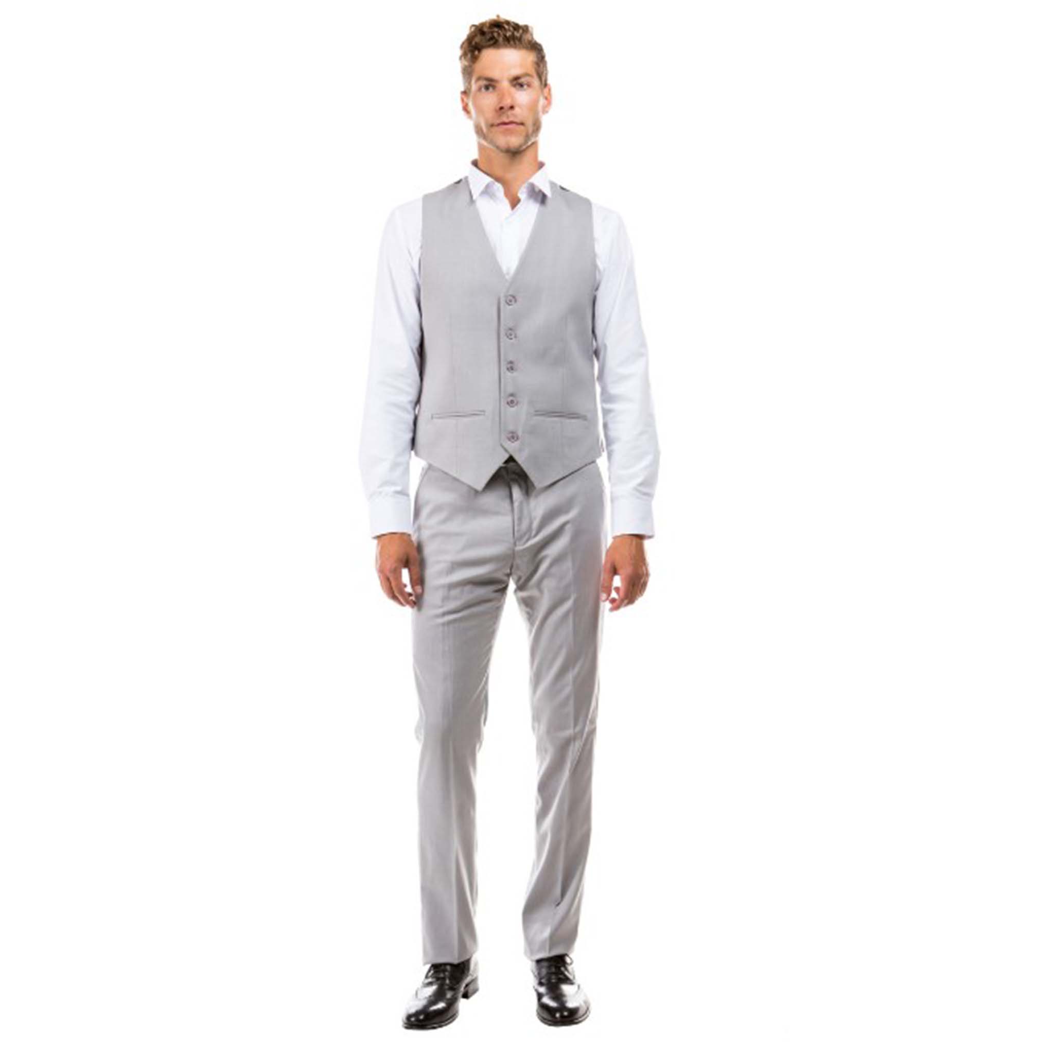 Men's Grey Modern Fit Suit Vest