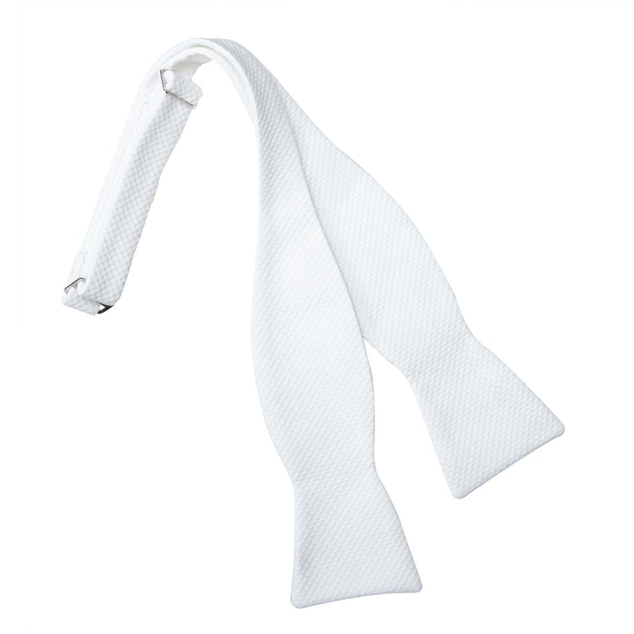 White Pique Bow Tie (self tie)