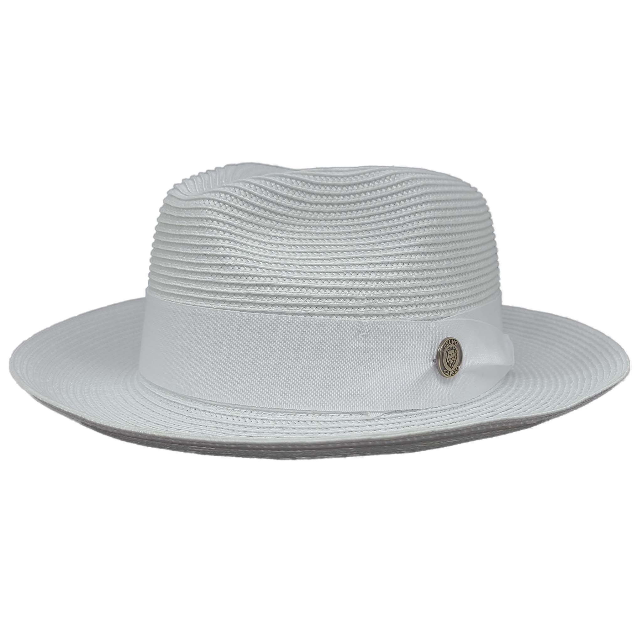 White Straw Fedora Hat | Elevate Your Summer Style with Classic Sophistication - DNK Mobile S