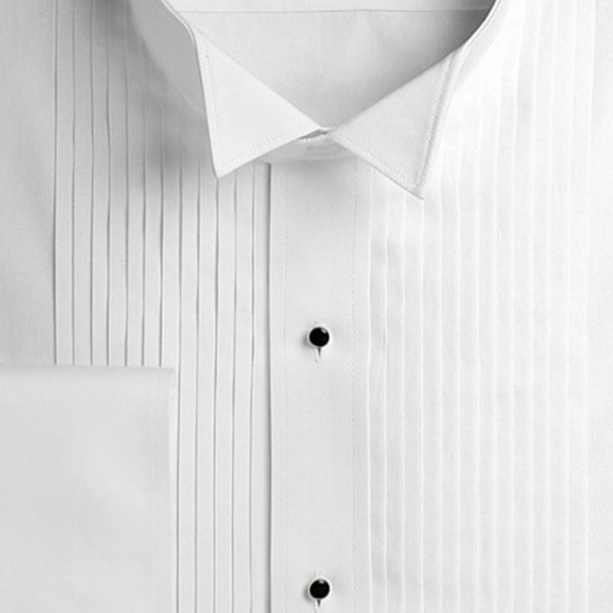 Pleated Wing Tip Tuxedo Shirt