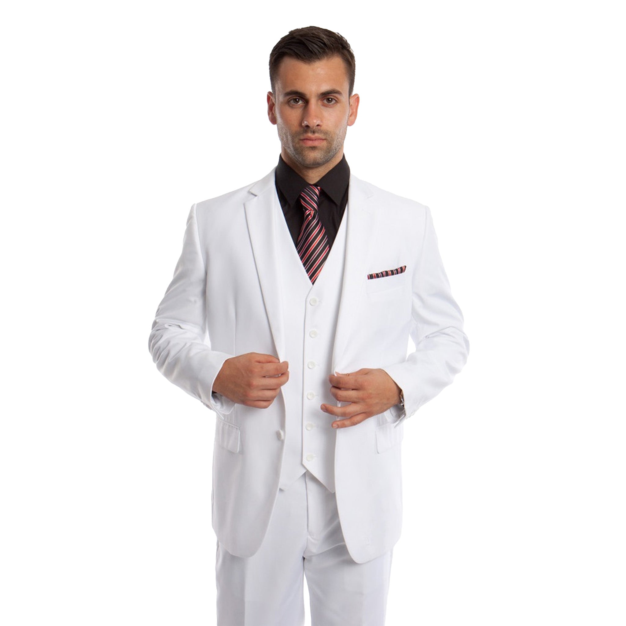 Slim Fit White 3pc Suit
