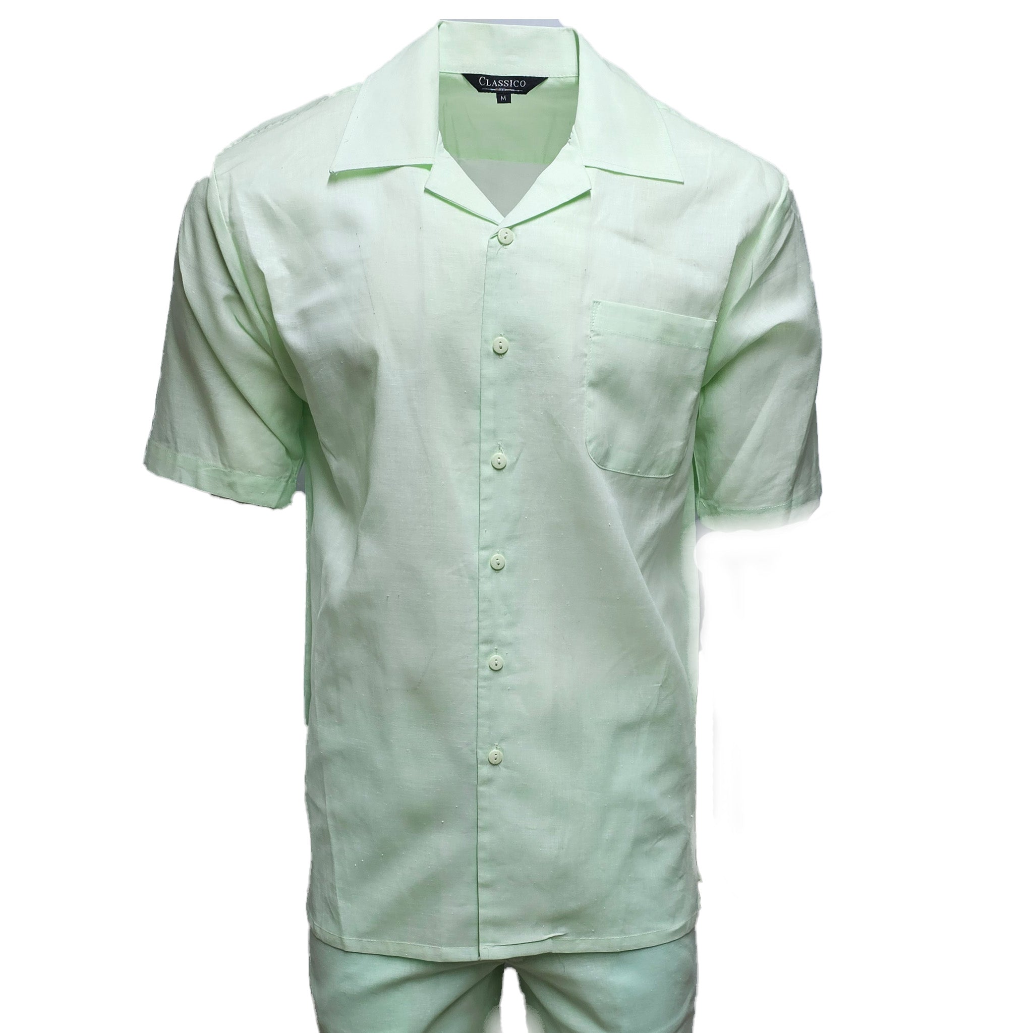 Men's Mint Linen Leisure Suit