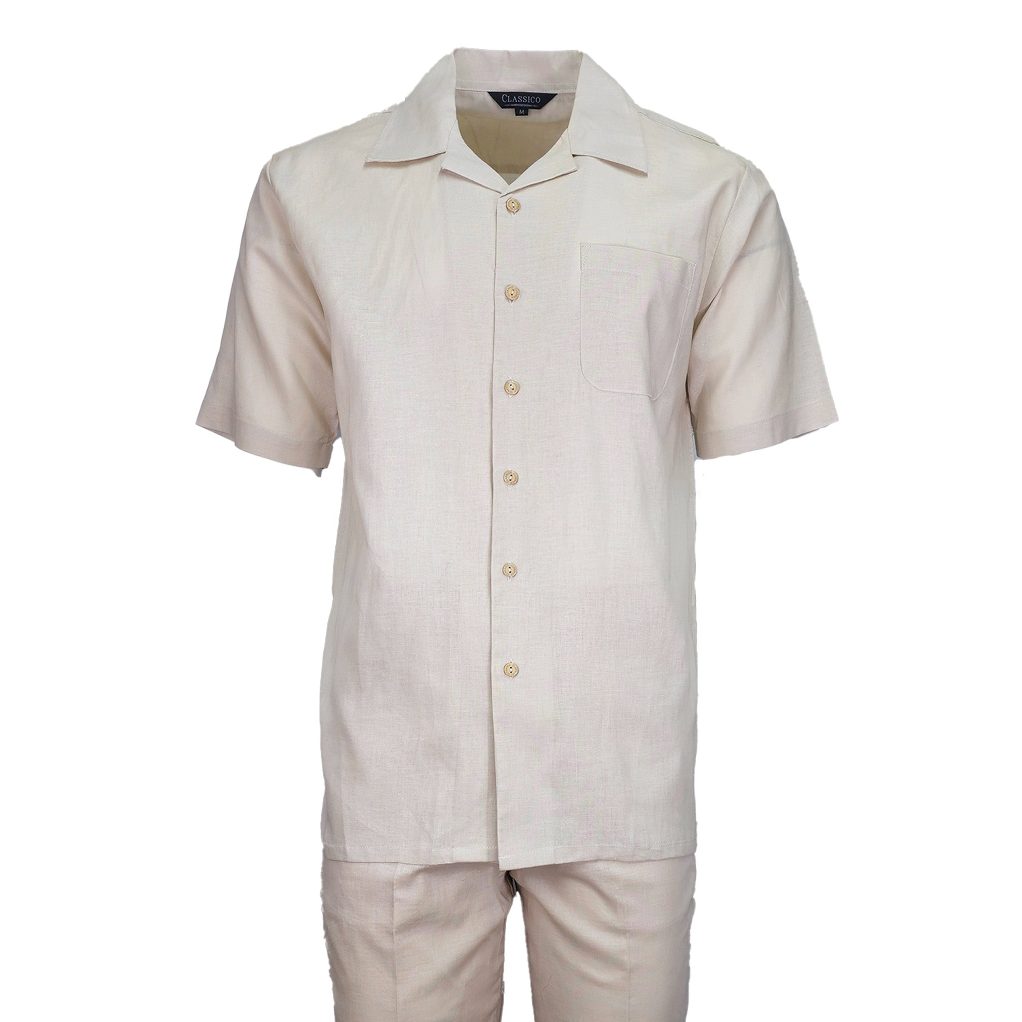 Men's Natural Linen Leisure Suit