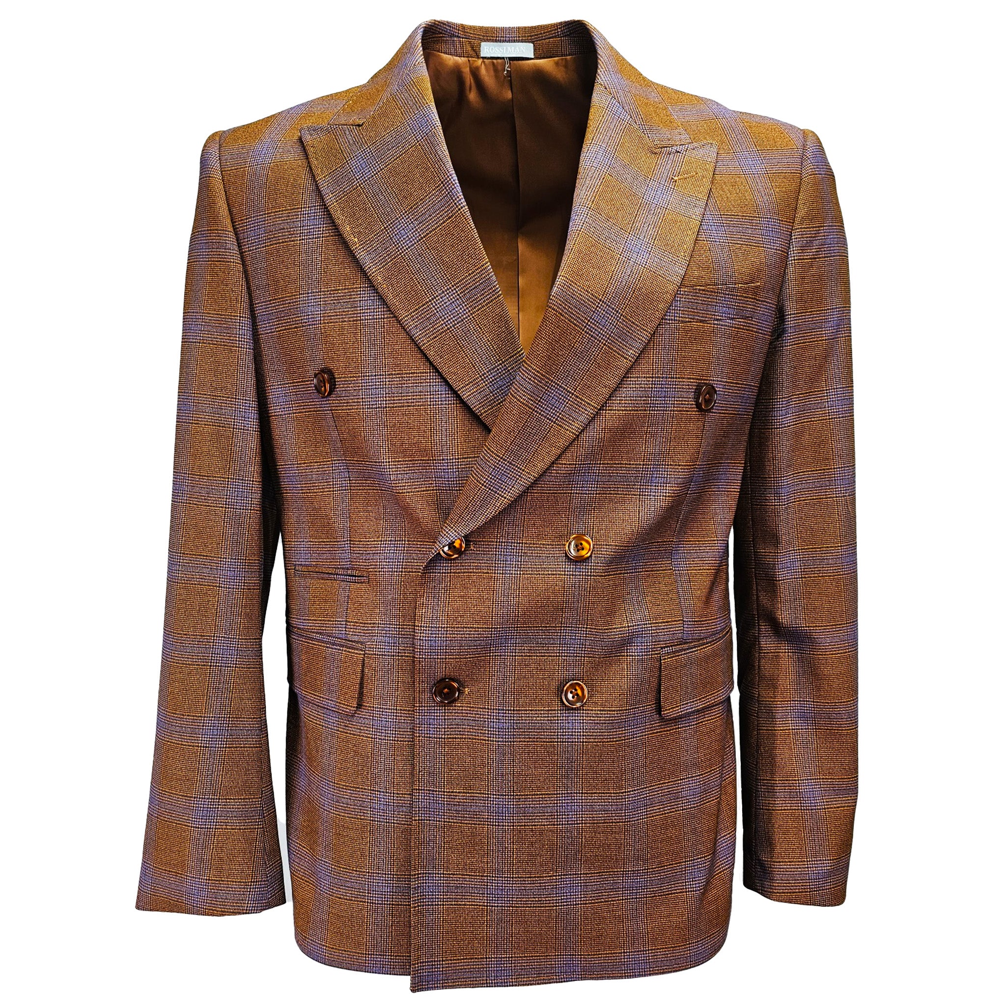 Rust Glen plaid Slim D.B. Suit