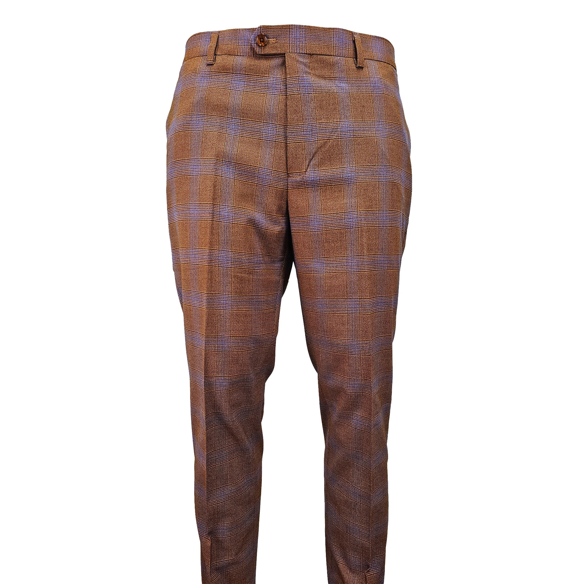 Rust Glen plaid Slim D.B. Suit