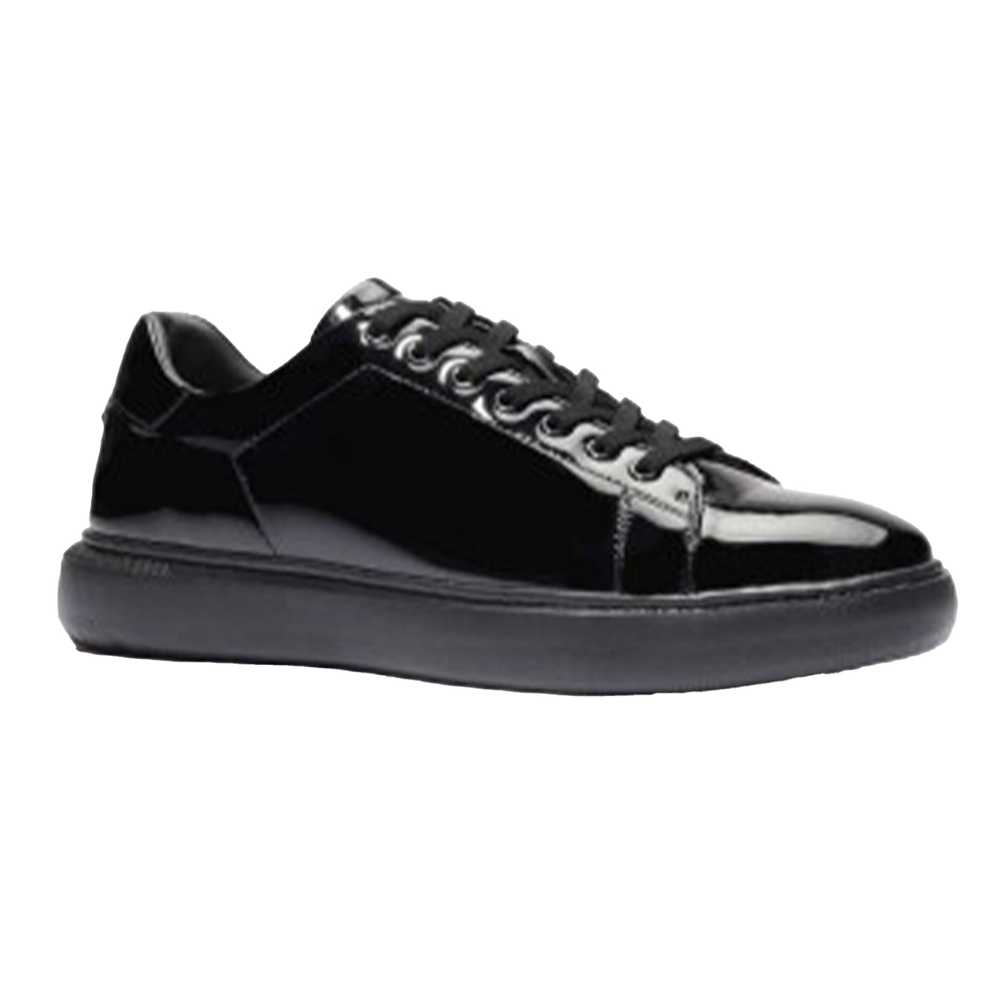 Modern Elegance: Black Patent Formal Sneaker | Stylish Menswear at DNK  Mobile D&K SUIT DISCOUNTERS