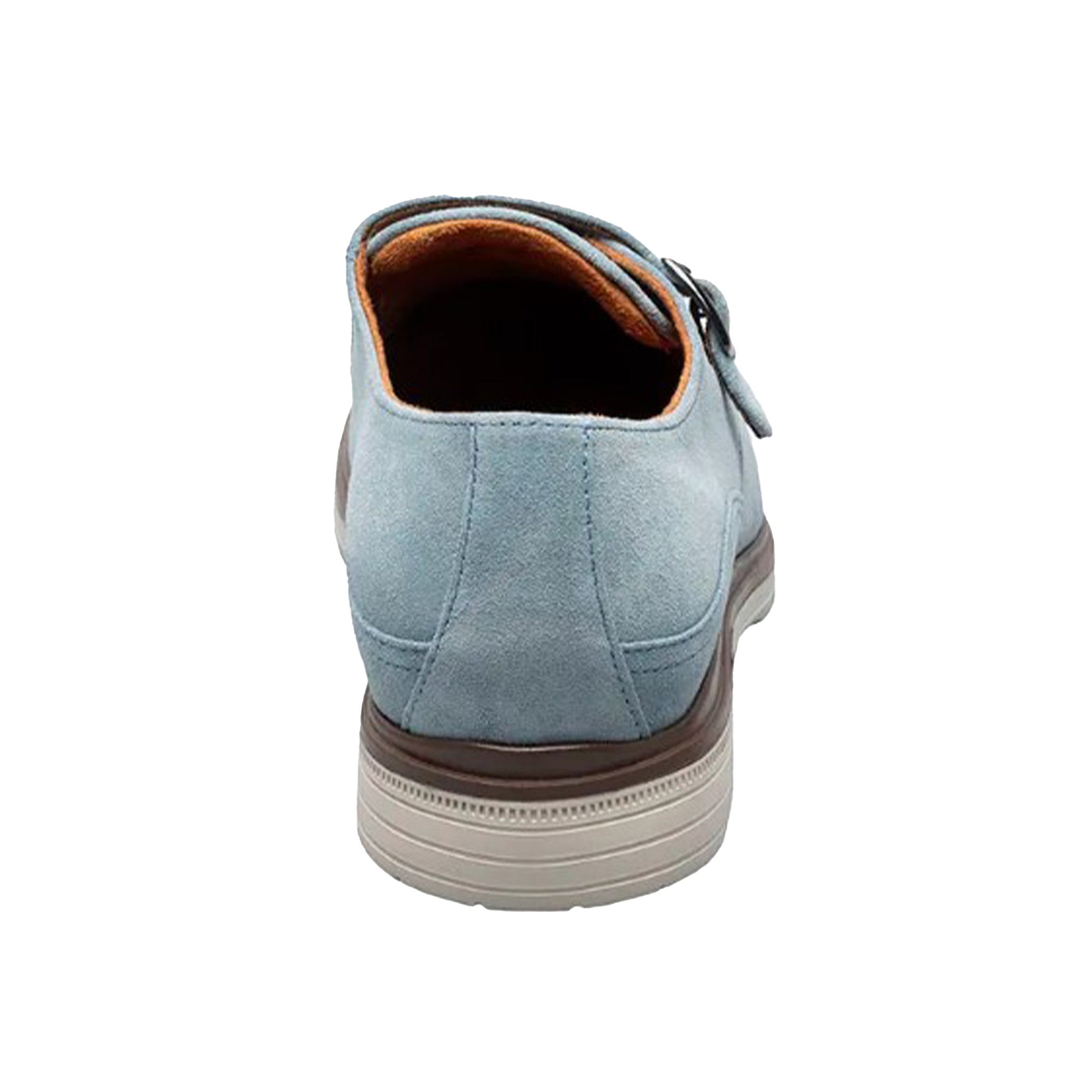 Stacy Adams Men's Taylen Plain Toe Monk Strap - Light Blue Suede Stacy Adams Men's Taylen Plain Toe Monk Strap - Light Blue Suede