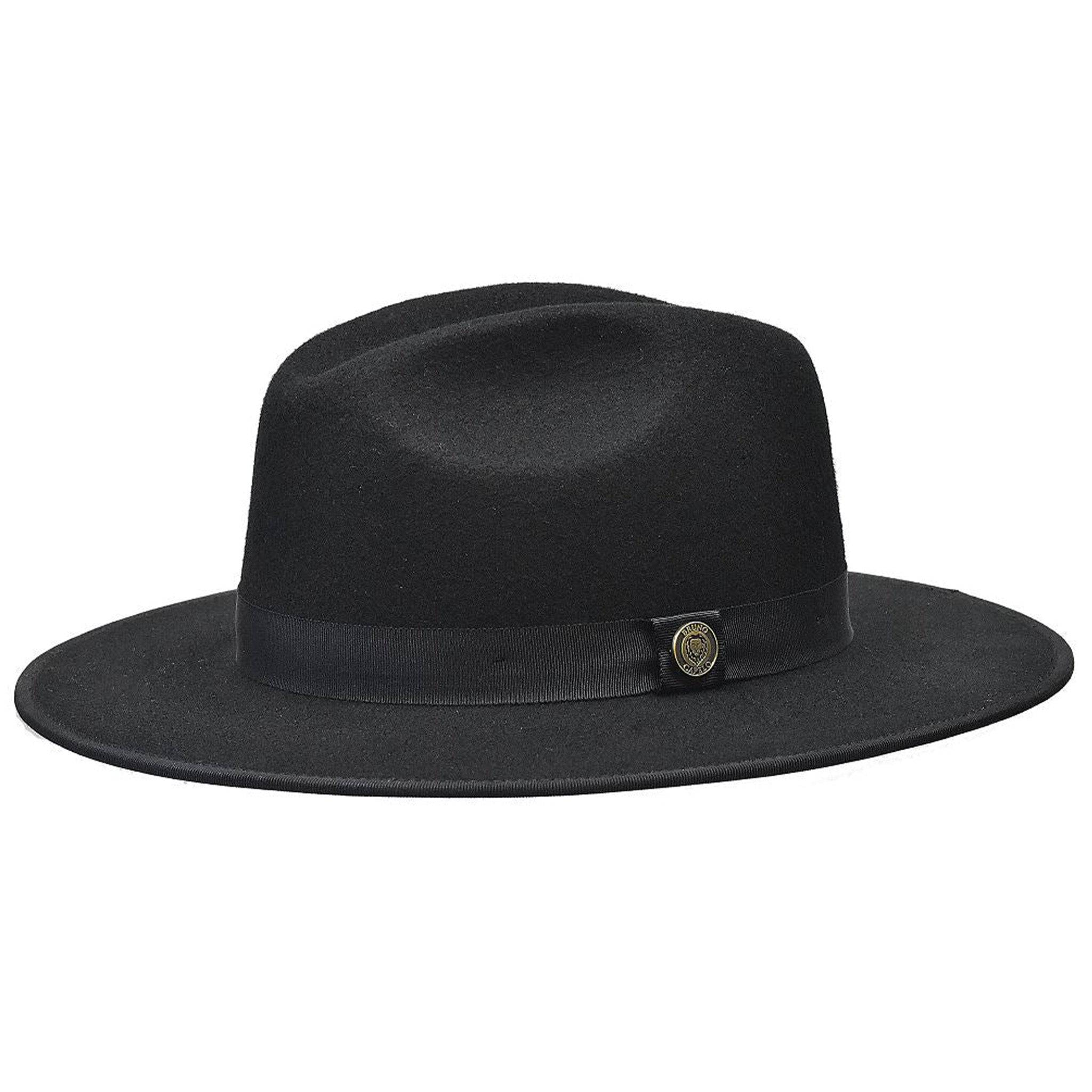 Wide Brim Wool Color Bottom Hat - The Monarch Black/Gold XL (7 5/8)