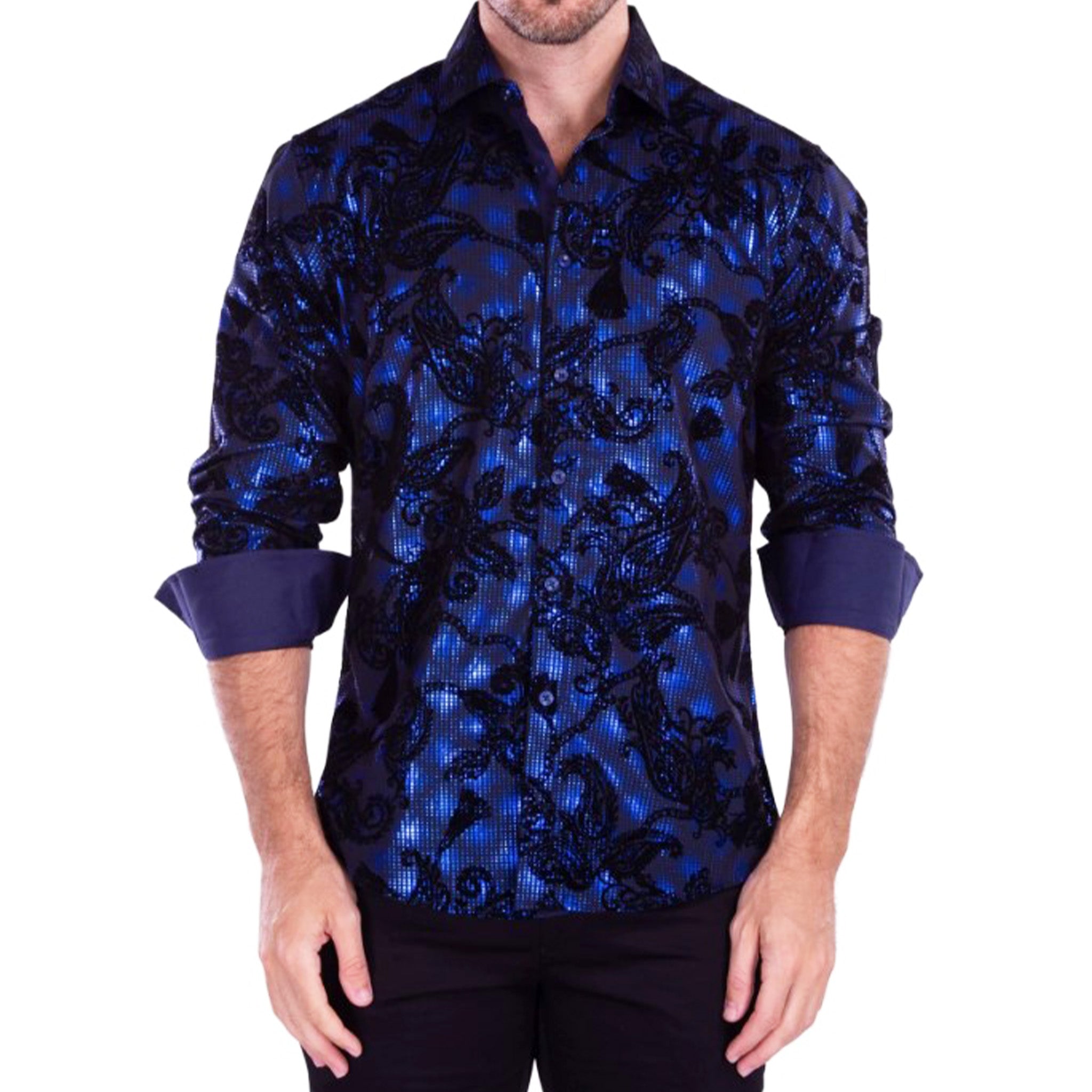 Royal Foil Print Fashion Shirt