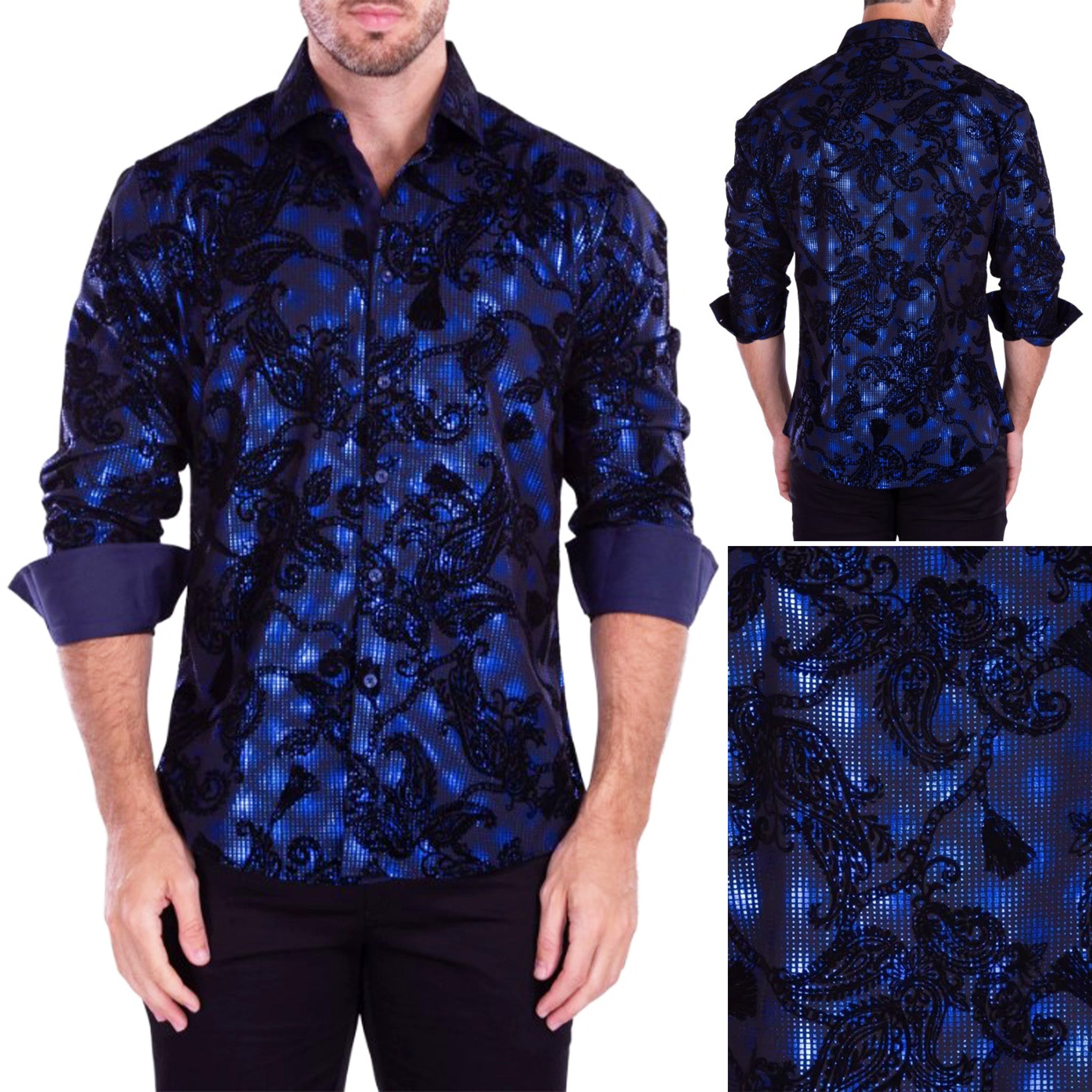 Royal Foil Print Fashion Shirt