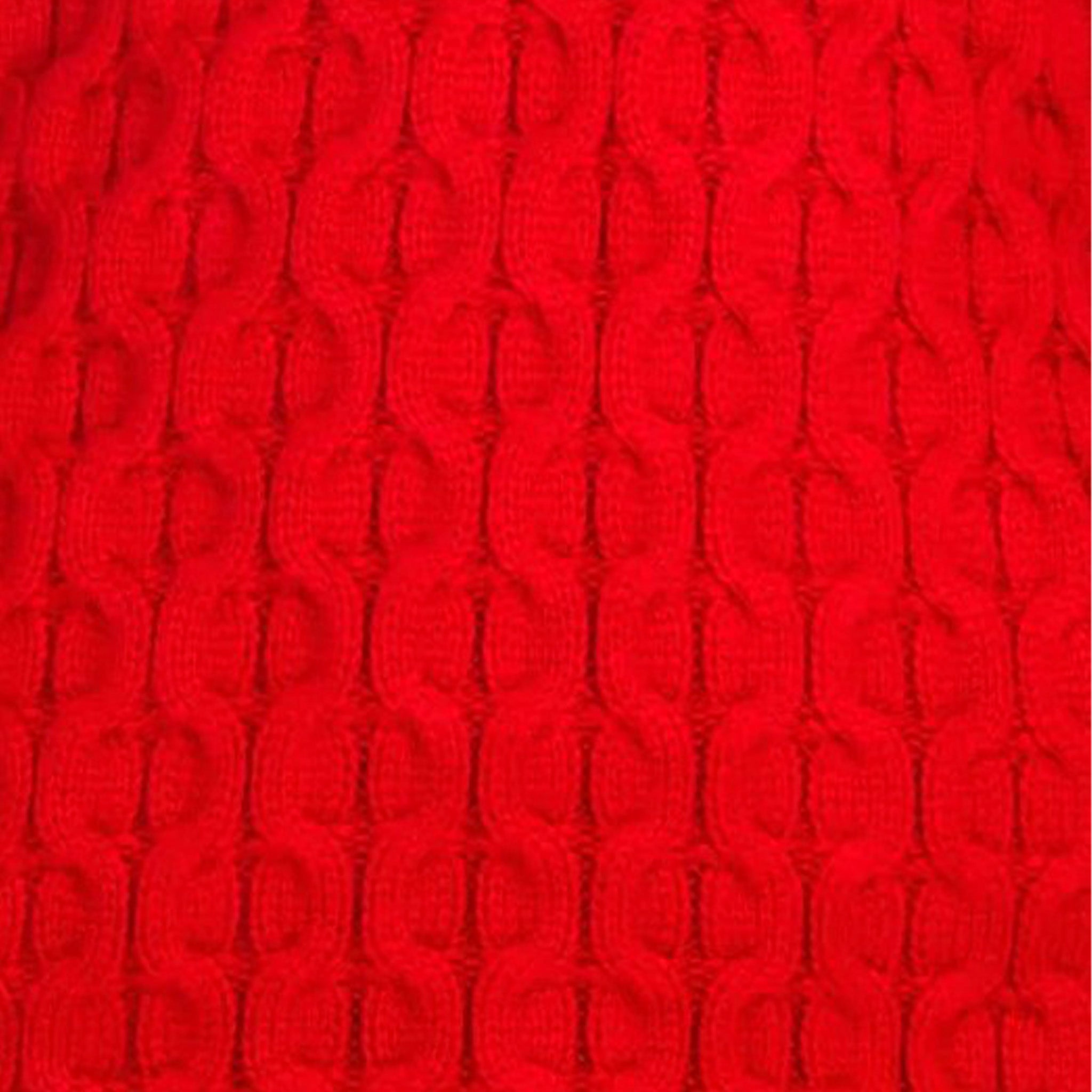 Red Cowl Neck Men's Sweater