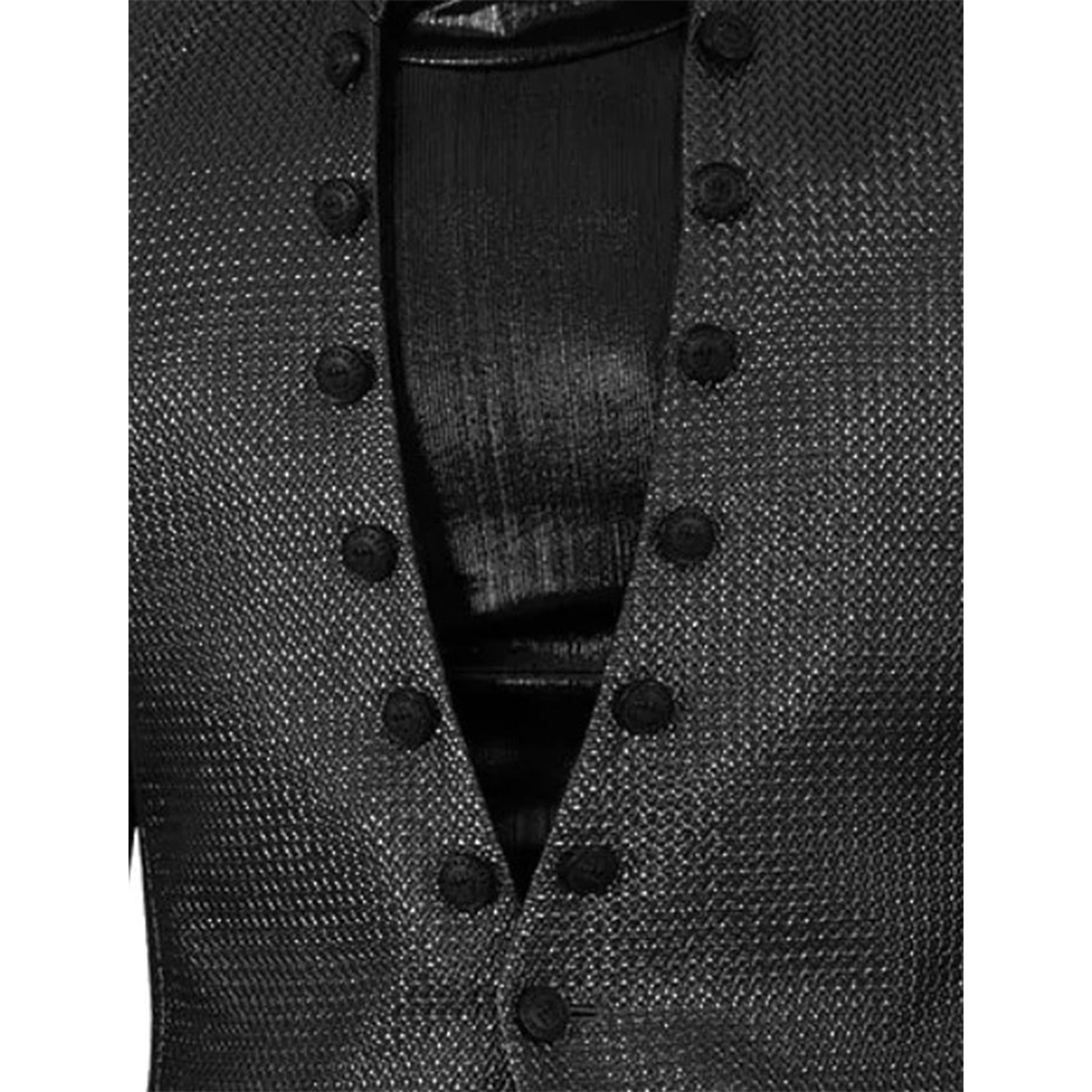 Black Mandarin Collar Fashion Blazer