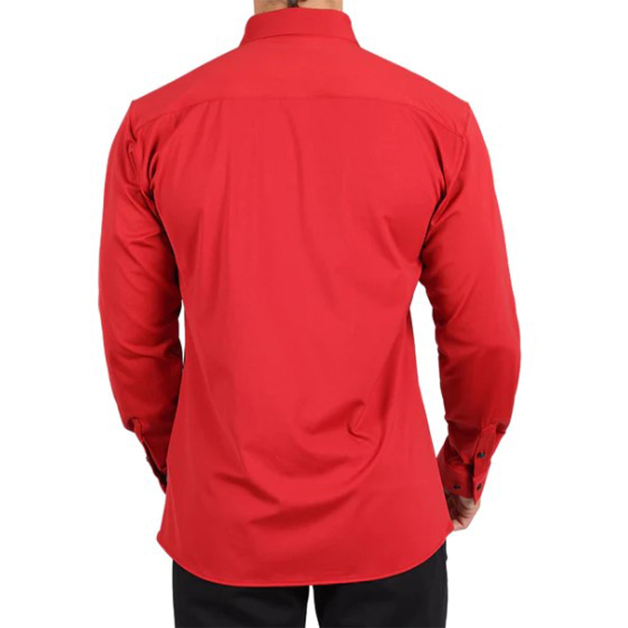 Red Slim Stretch Fashion Shirt