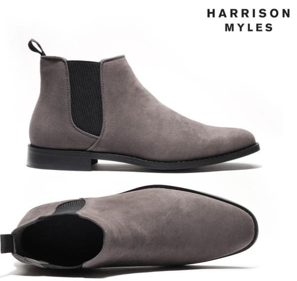 Men's Charcoal Suede Chelsea Boot