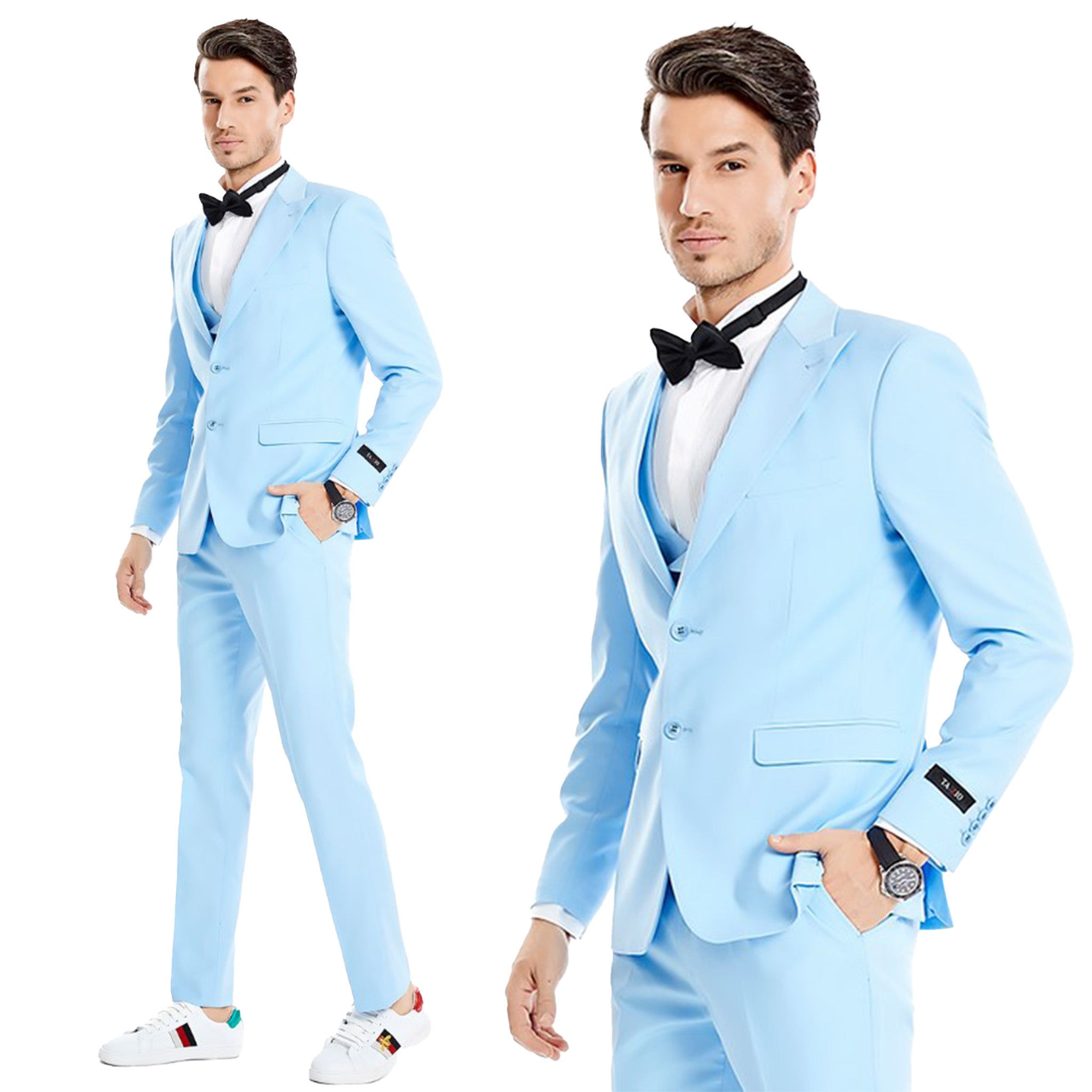 Skinny Fit Sky Blue 3pc Suit