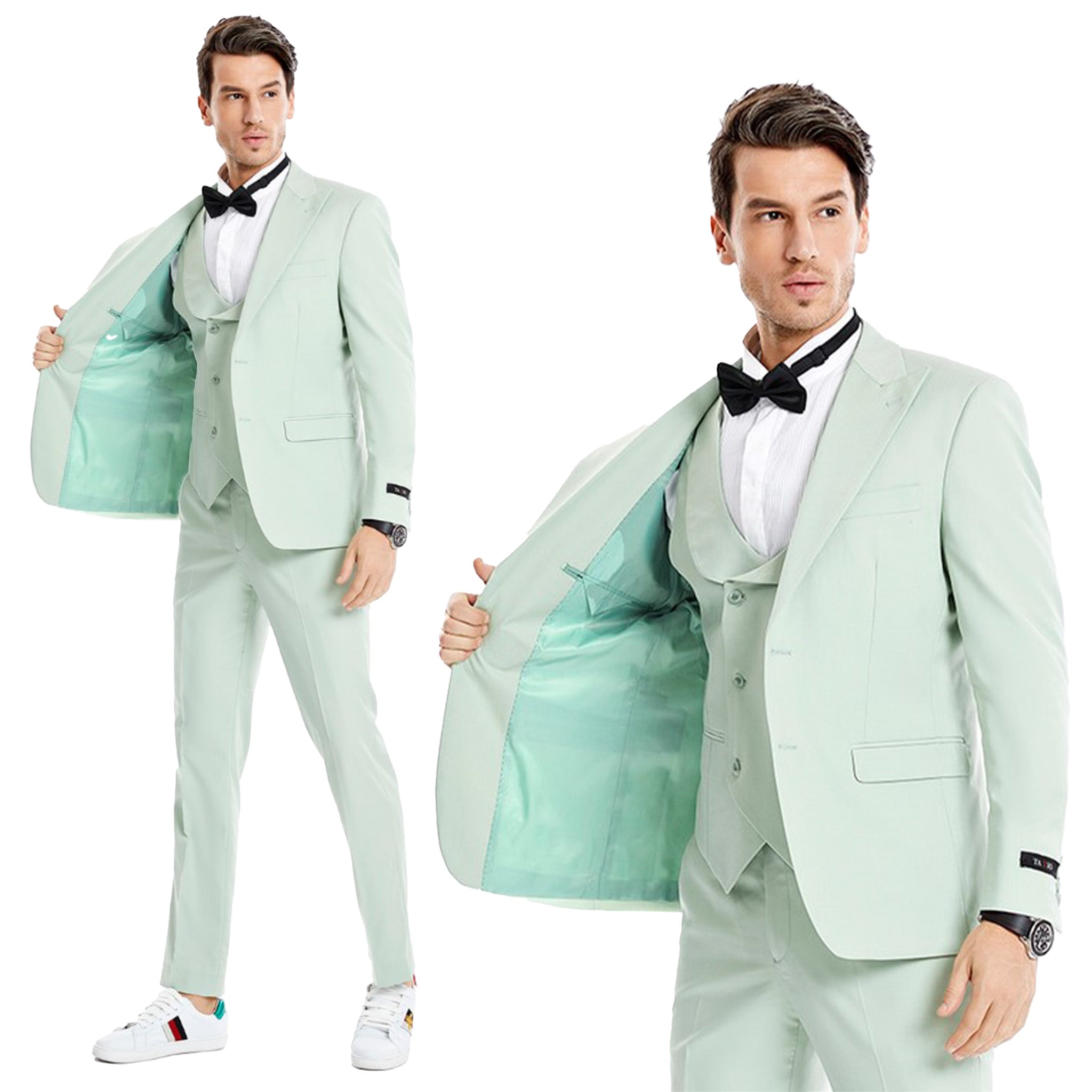 Skinny Fit Mint 3pc Suit