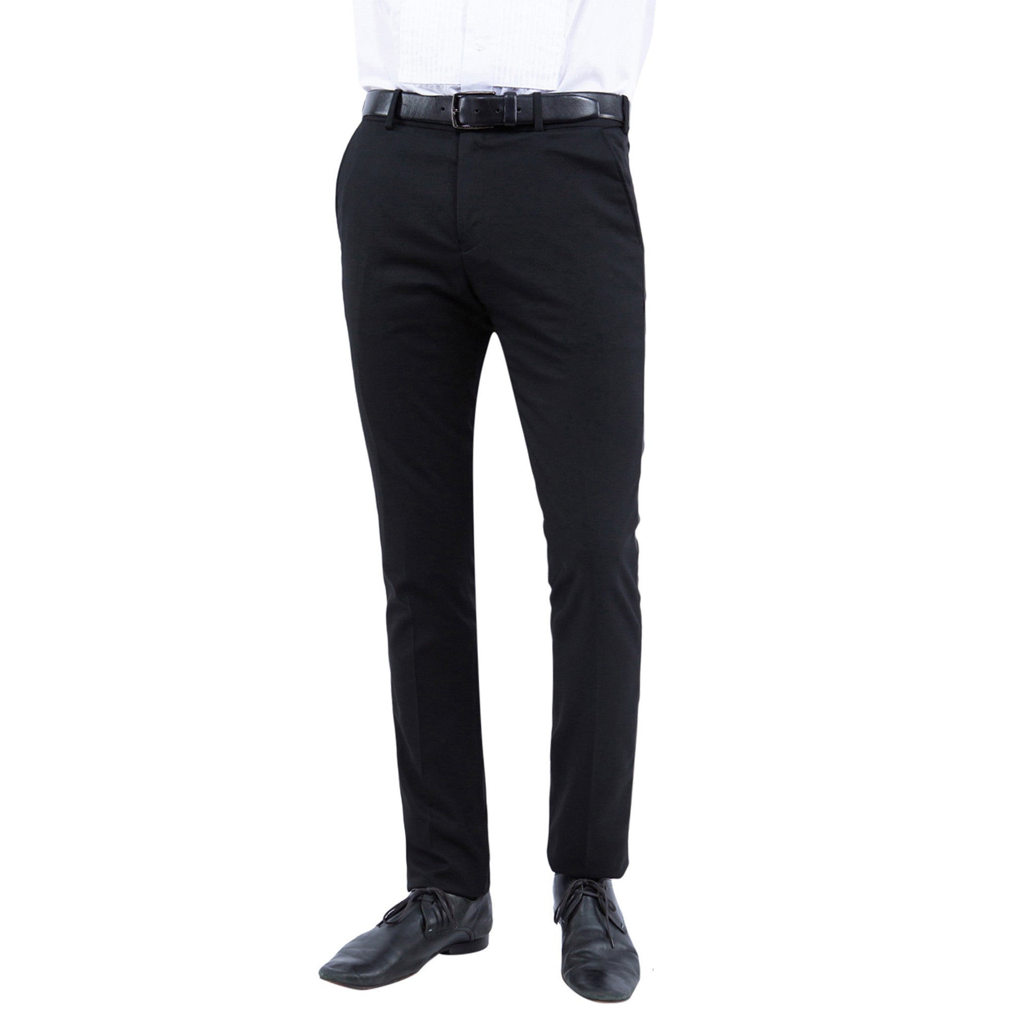 Men's Black Modern Fit Tuxedo Pants