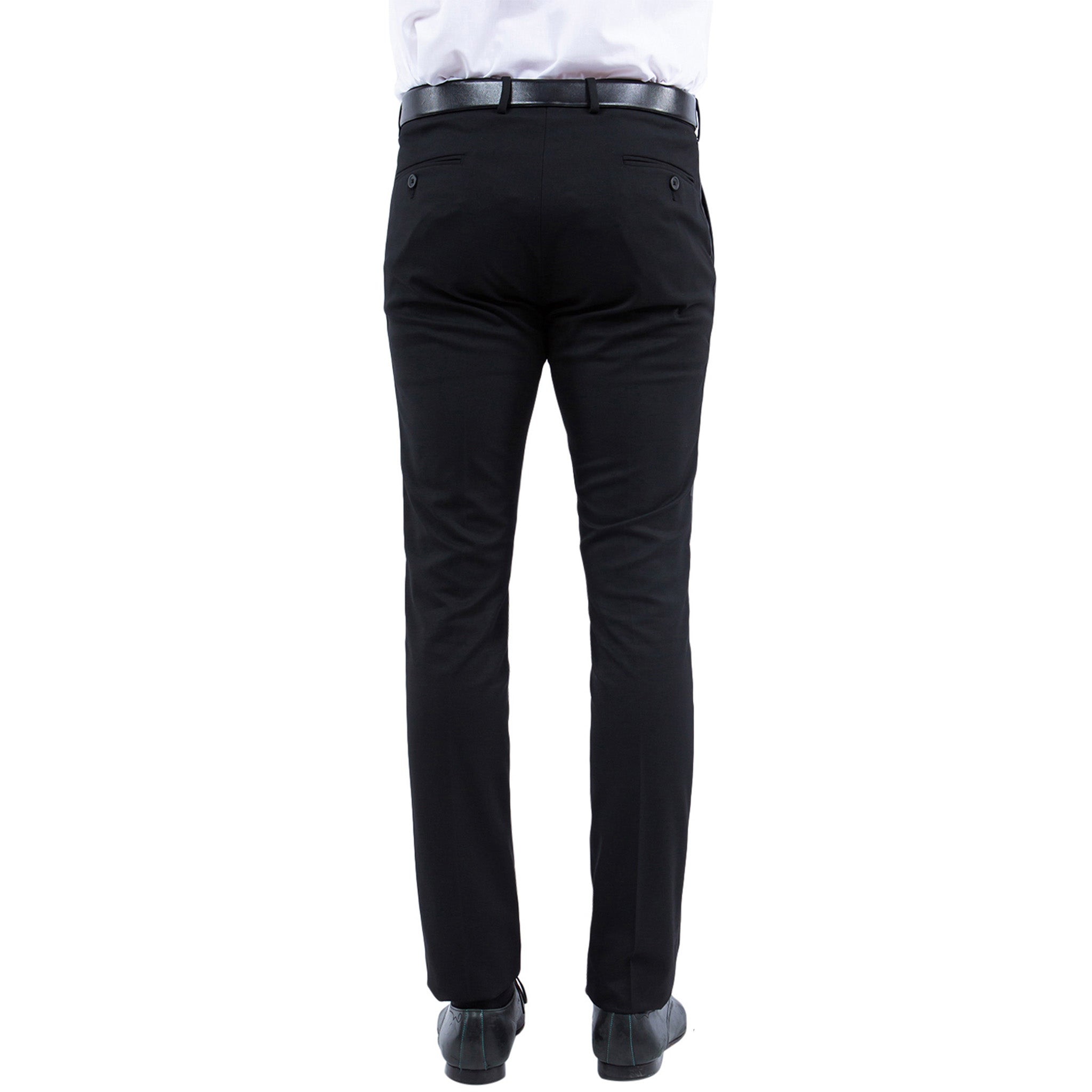 Men's Black Modern Fit Tuxedo Pants