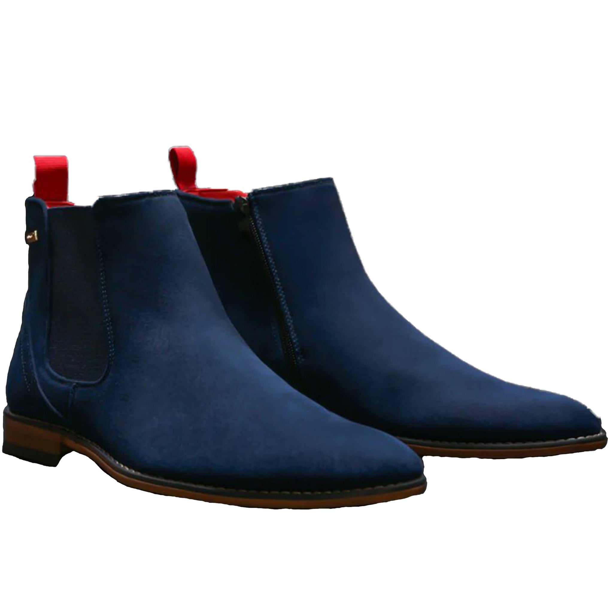 Navy Microfiber Chelsea Boot