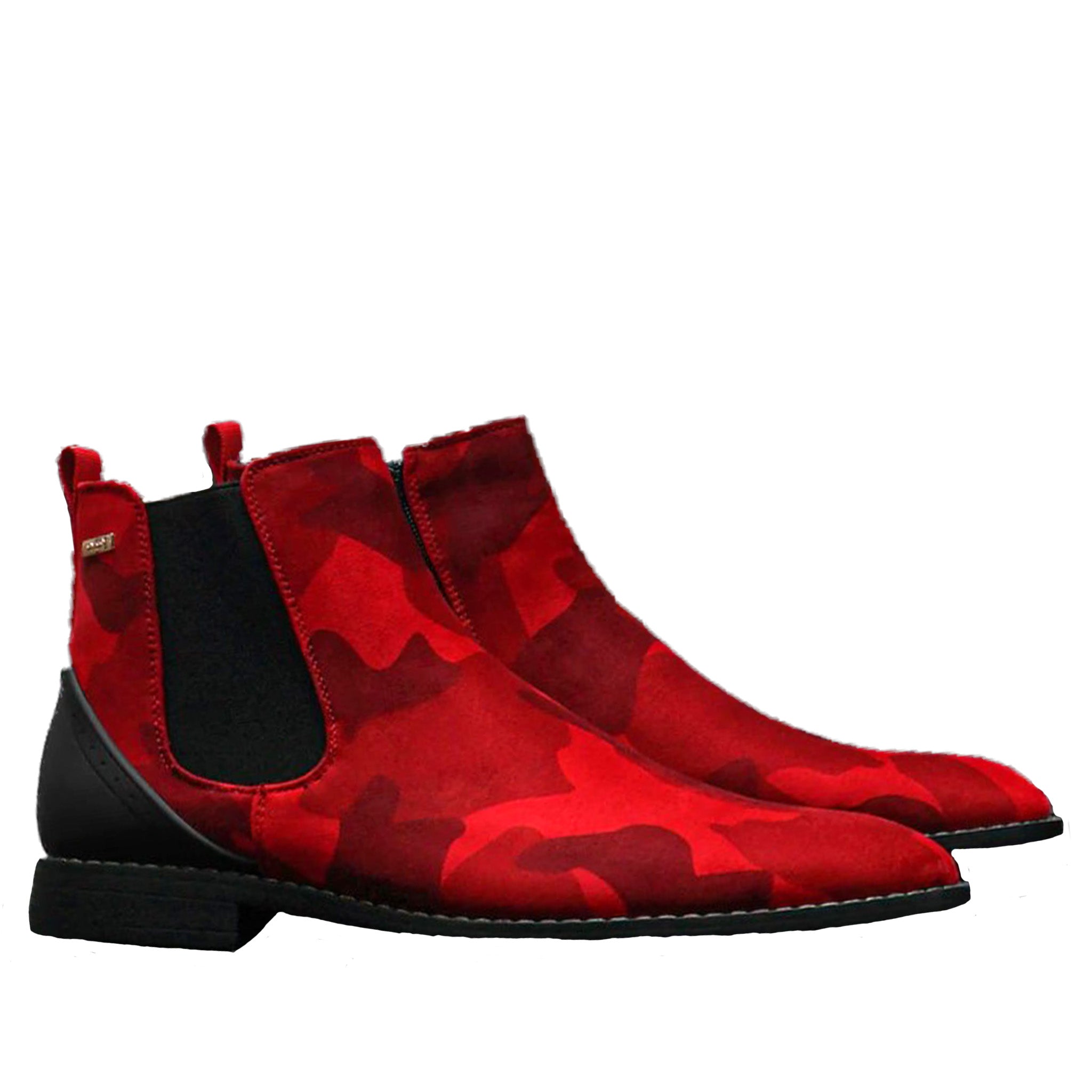 Red Sole Chelsea Boot by Baxter Wood - BLACK/RED