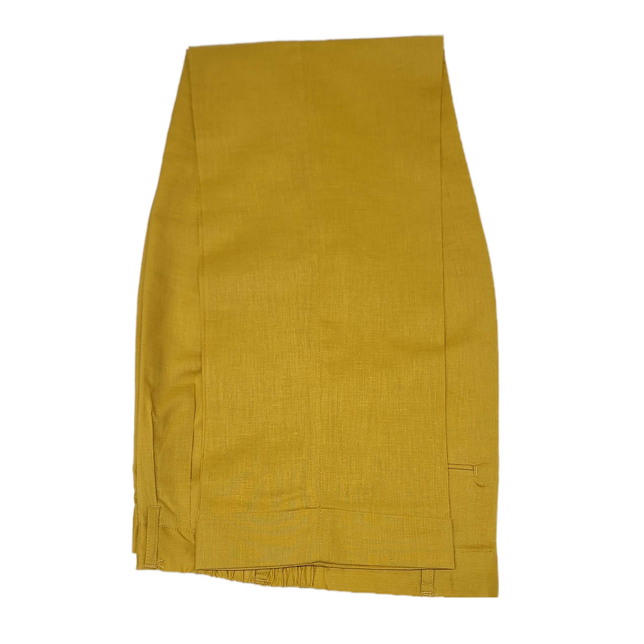 Men's Mustard Linen Leisure Suit