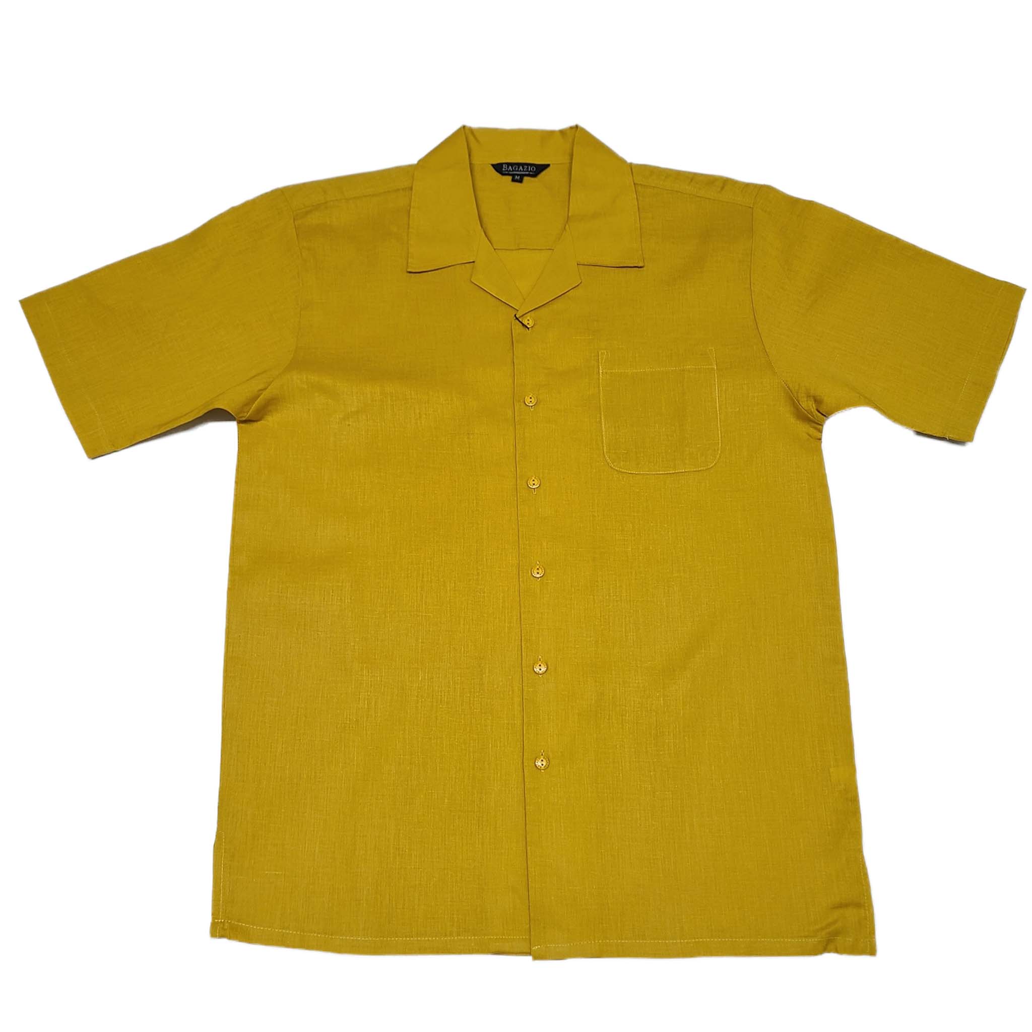 Men's Mustard Linen Leisure Suit