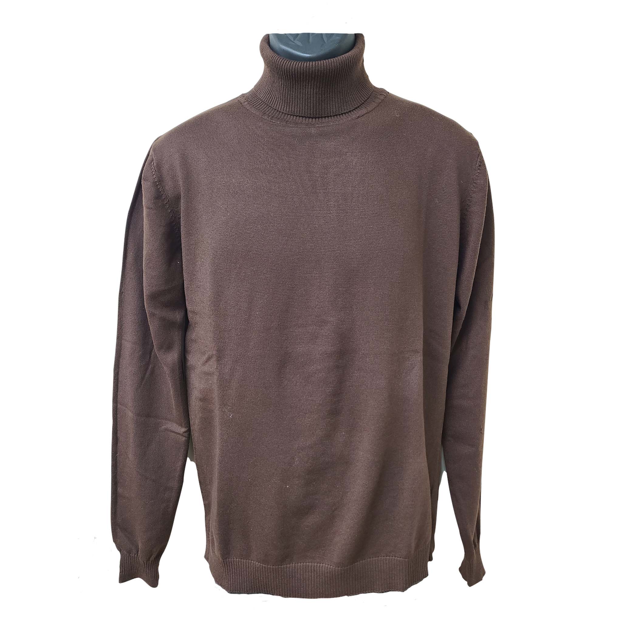 Men's Brown Turtle Neck Sweater