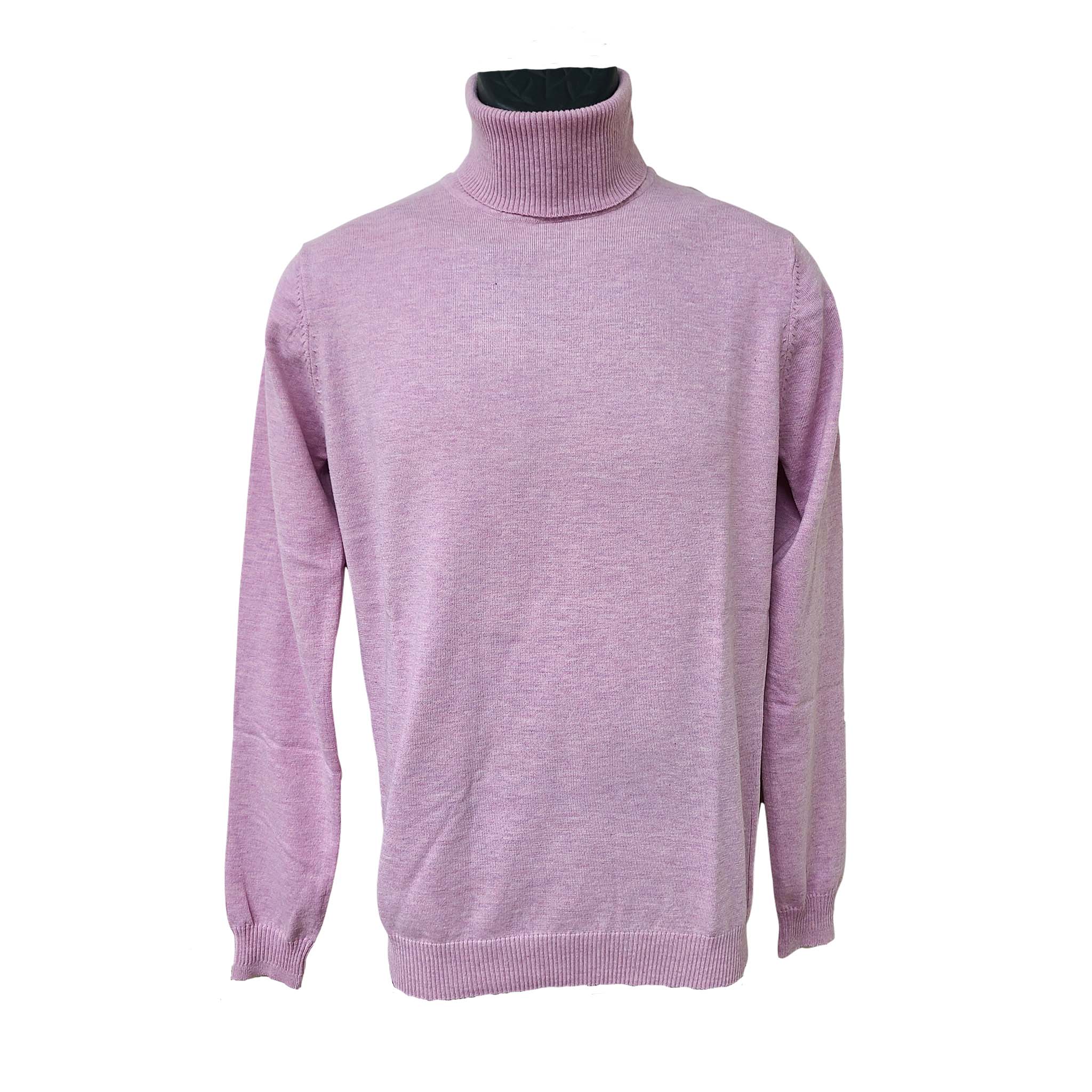Men's Pink Turtle Neck Sweater