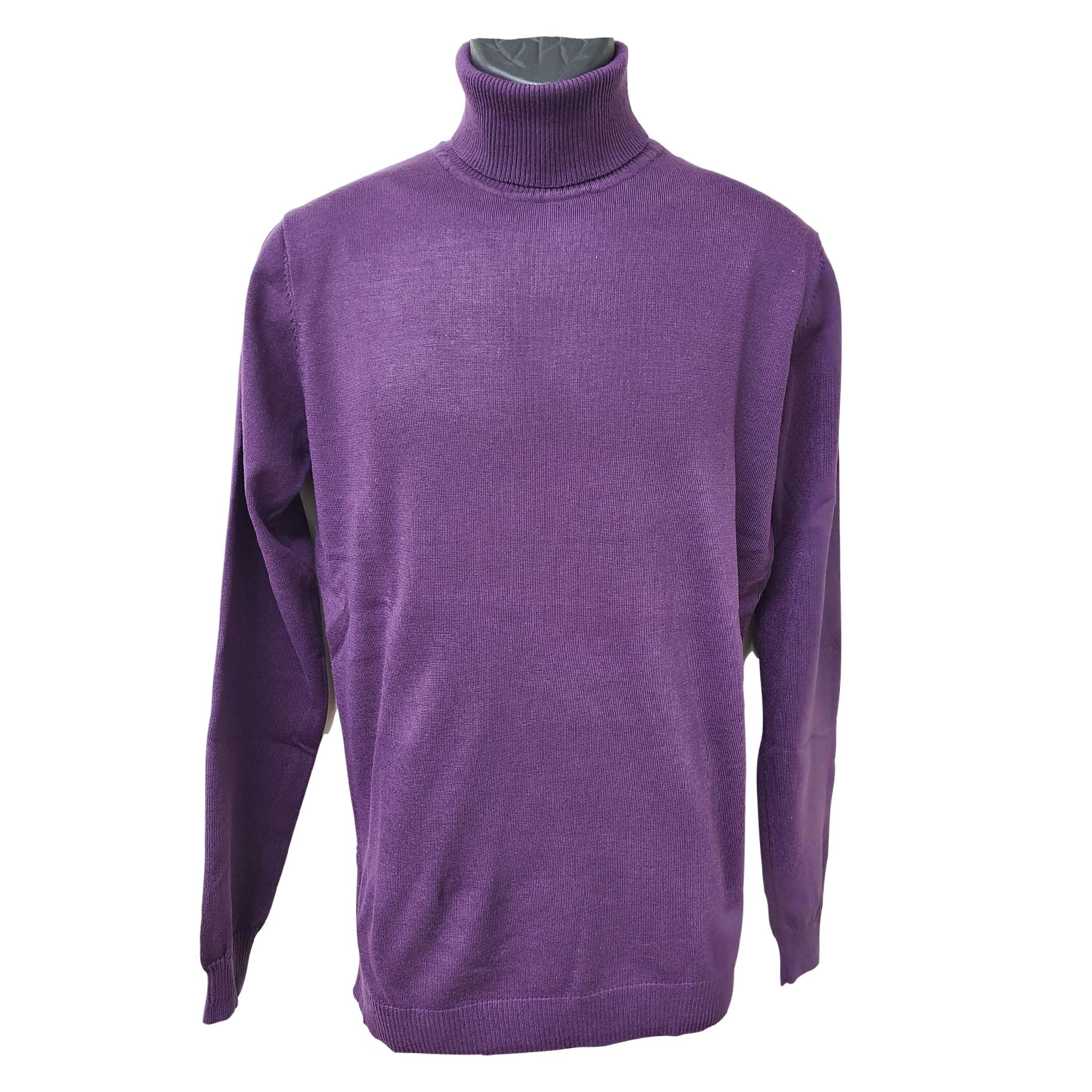 Men's Purple Turtle Neck Sweater