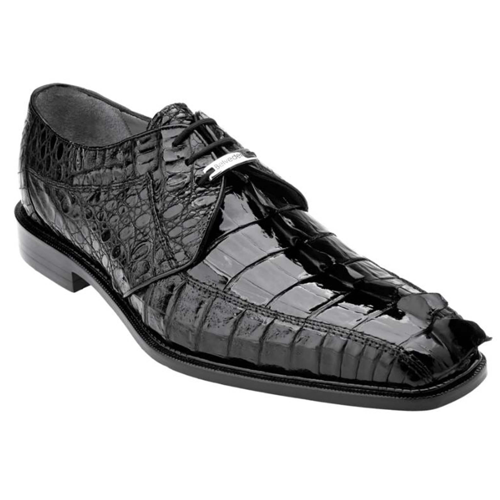 Black Genuine Hornback Shoes
