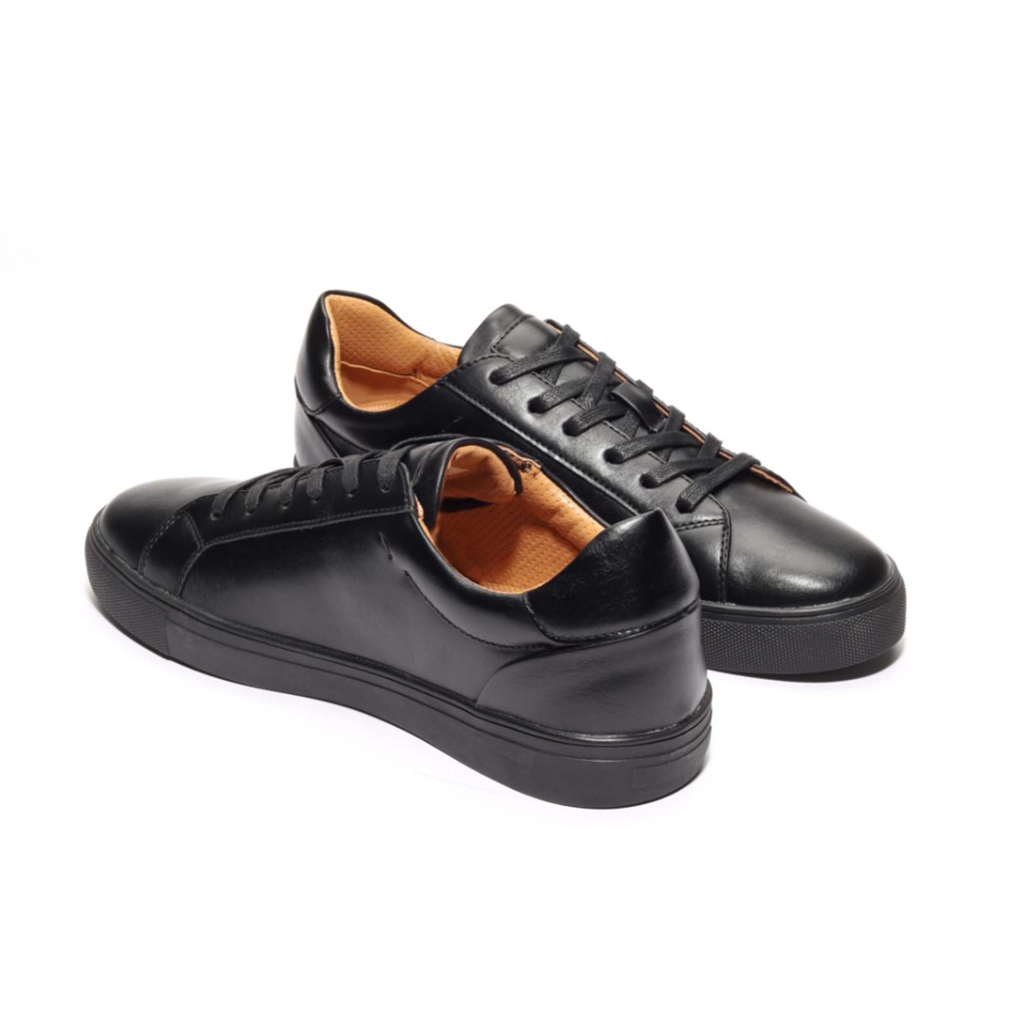 Men's Black Casual Sneakers with Black Sole | D&K Suit Discounter 8.5 / Black Men's Black Casual Sneakers with Black Sole | D&K Suit Discounter 8.5 / Black