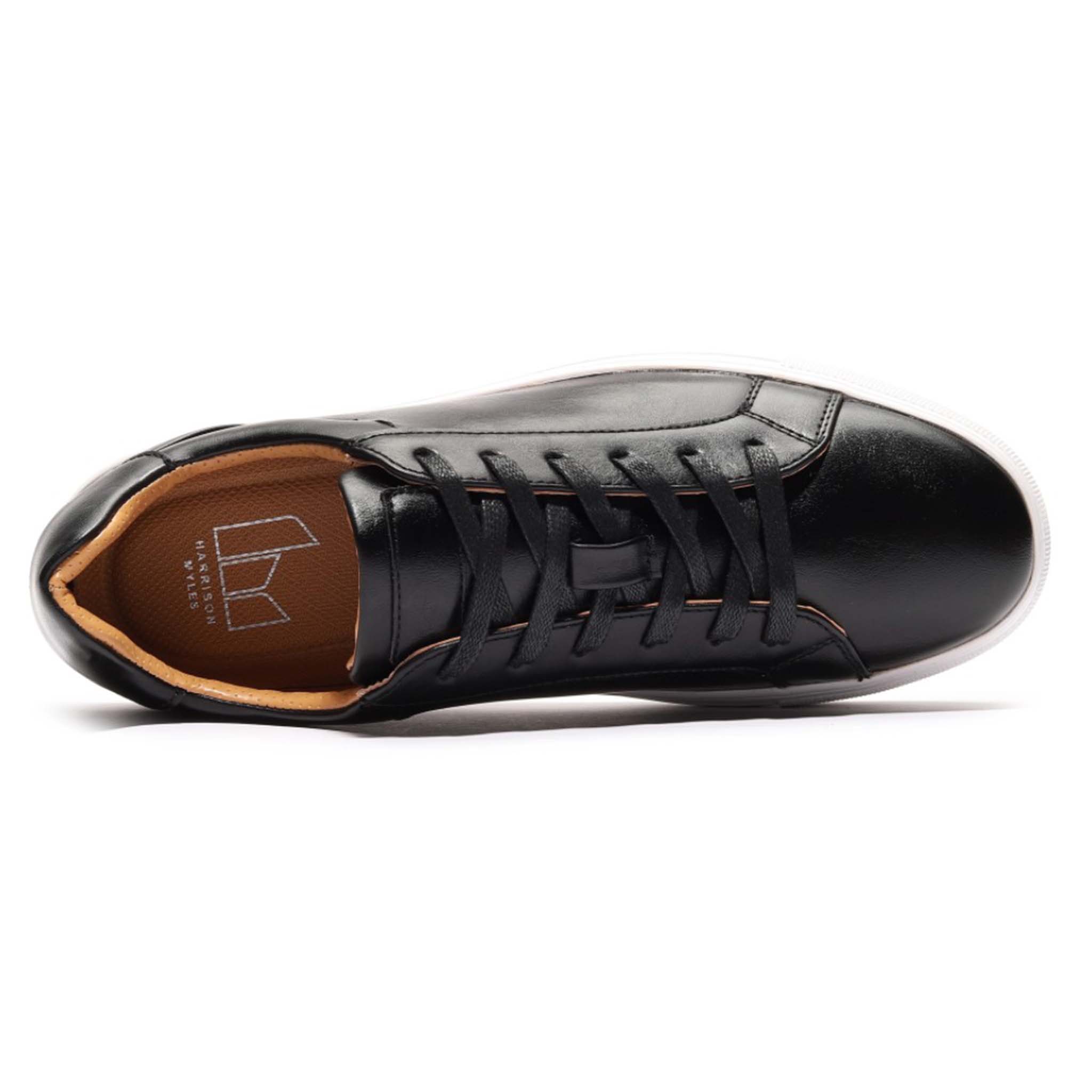 Men's Black Casual Sneaker with White Sole
