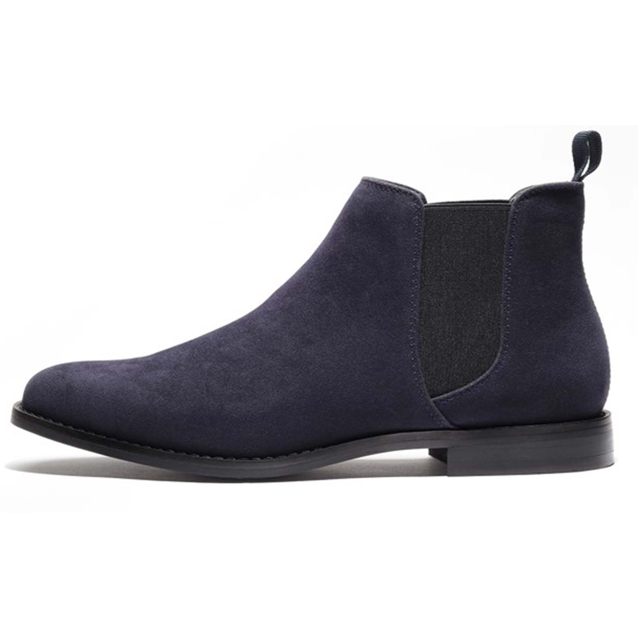 Men's Navy Suede Chelsea Boot