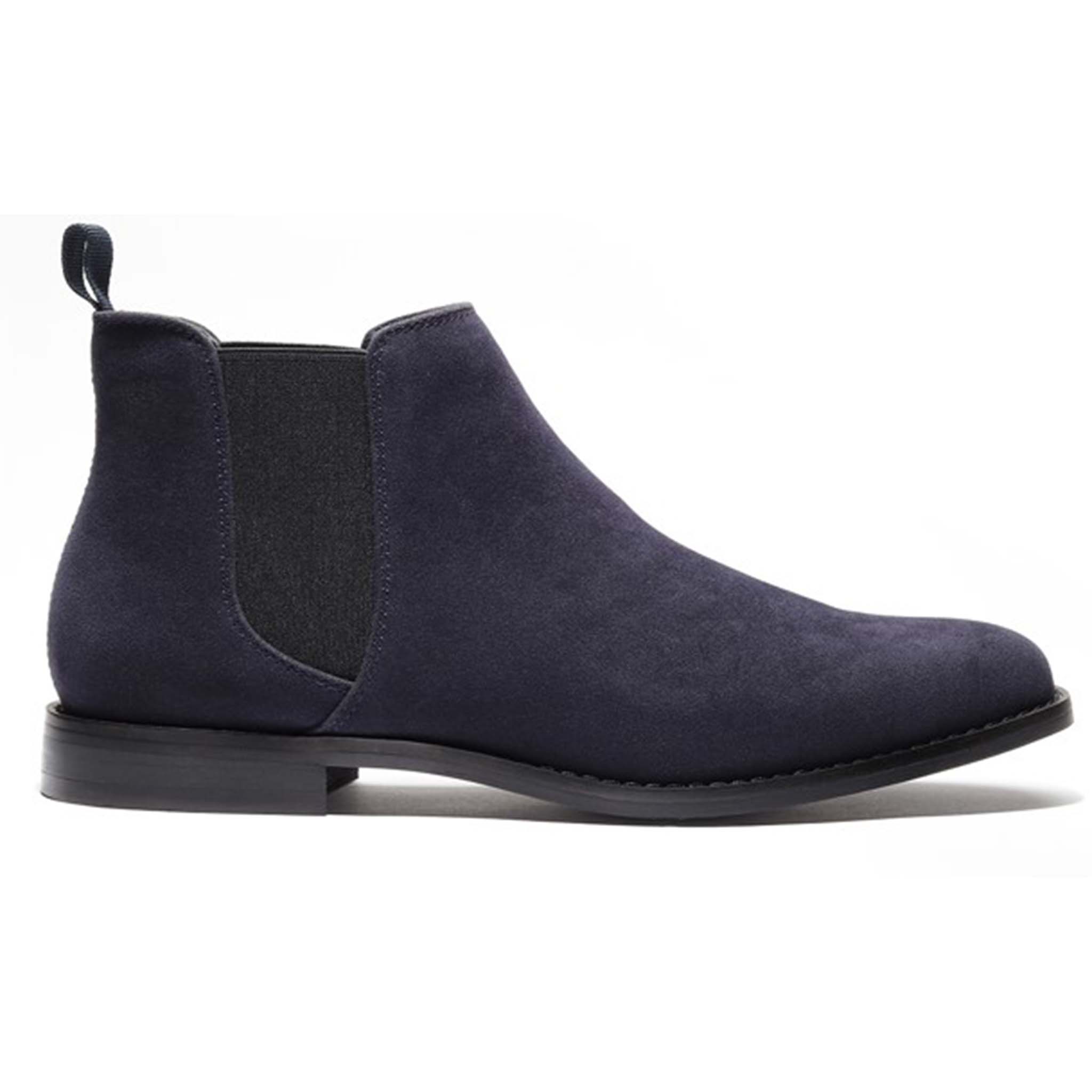 Men's Navy Suede Chelsea Boot