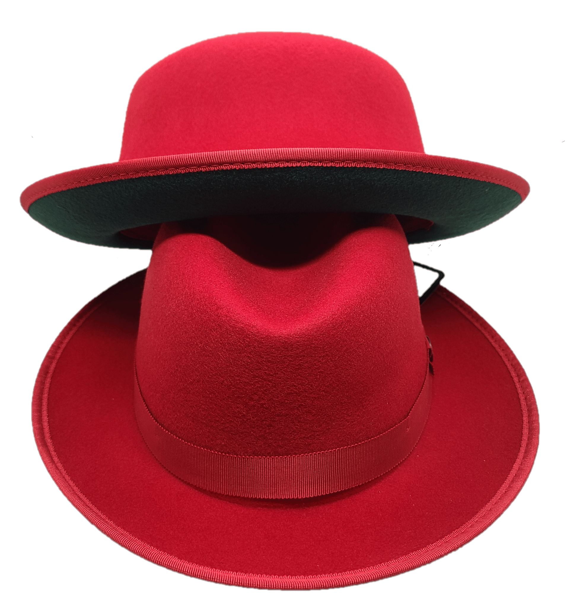 Australian Wool Hat - The Princeton Red/Green - Classic fedora-style hat for men and women