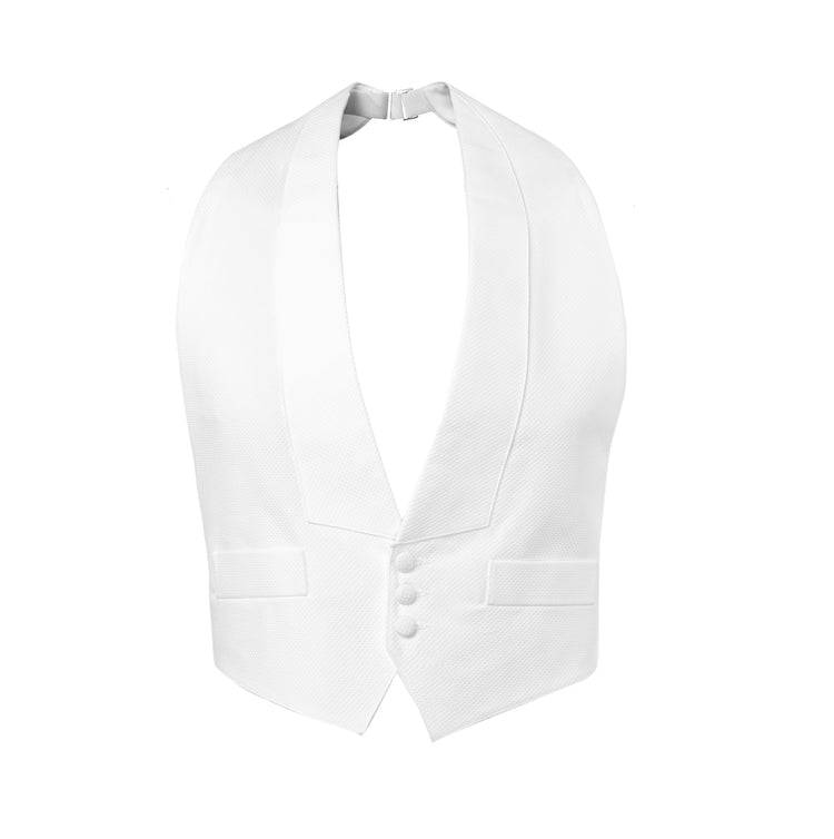 White Piqué Bib Vest | Elevate Your Formal Look with Timeless